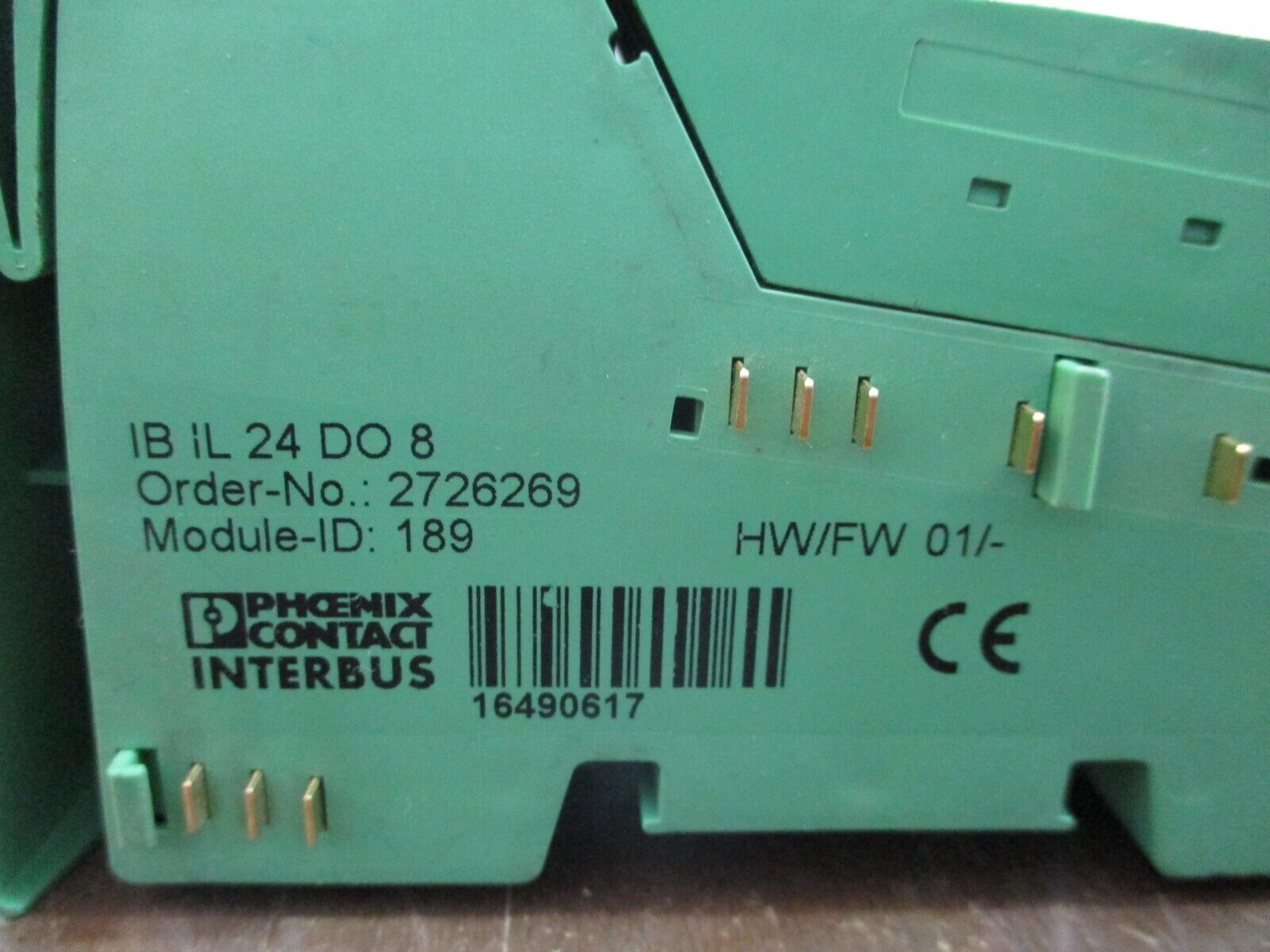 Phoenix Contact IBIL24DO8 Interbus Coupler 2726269 HW: 01 *Broken Latch Clip*