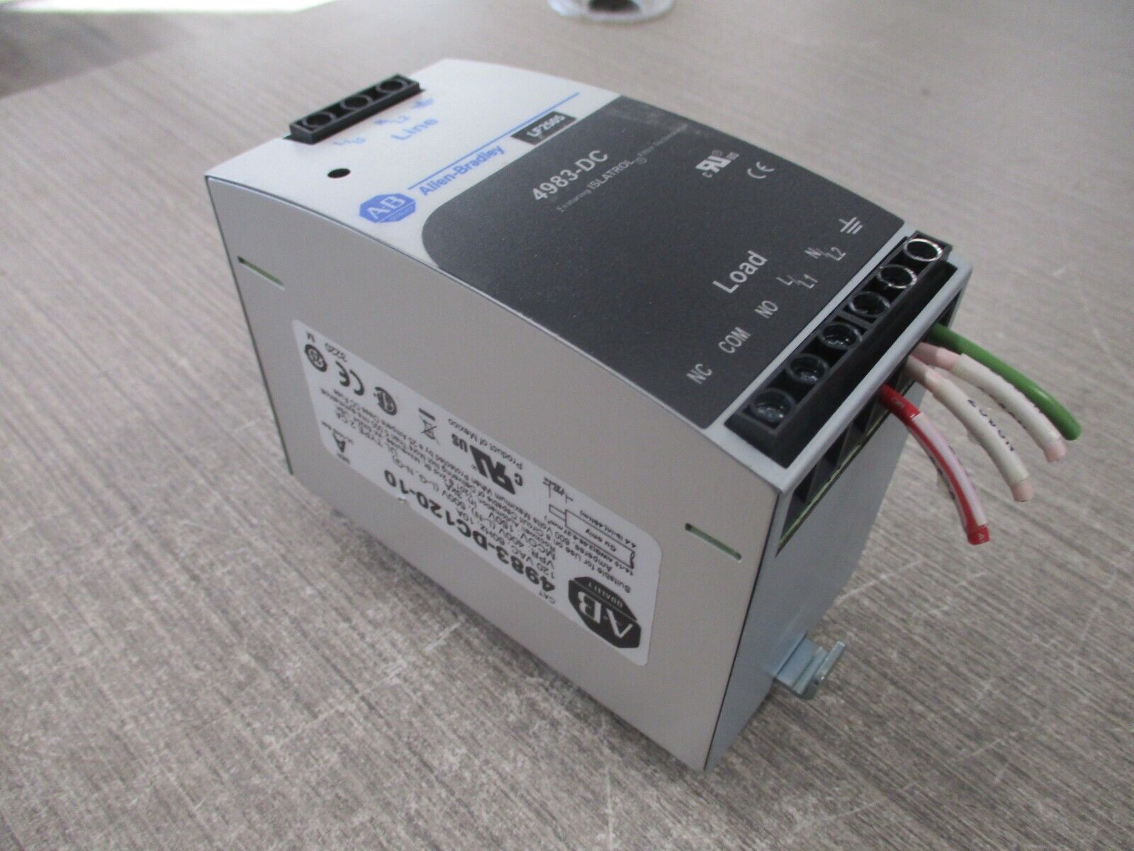 Allen-Bradley Islatrol Filter/Surge Protector 4983-DC120-10 Ser. A 120VAC Used