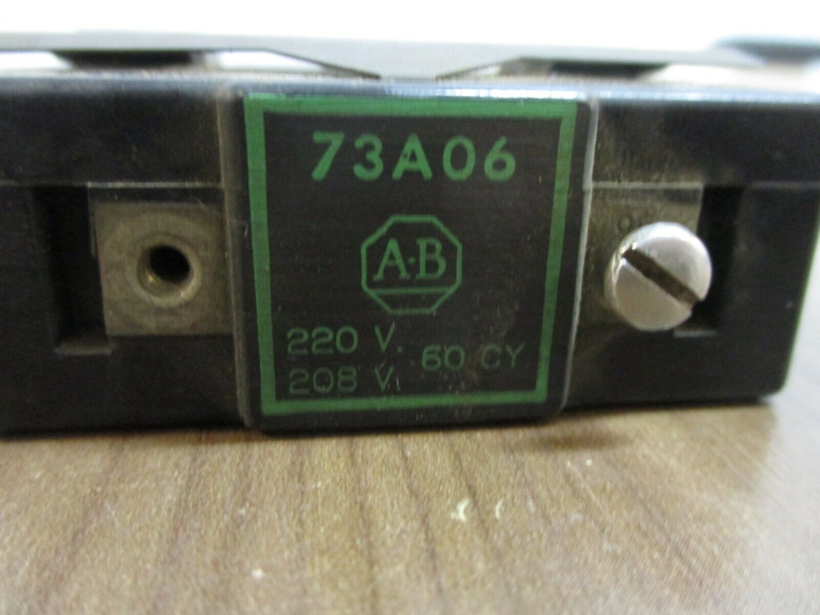 Allen-Bradley Magnetic Coil 73A06 208/220V 60Hz *Missing Terminal Screw* Used
