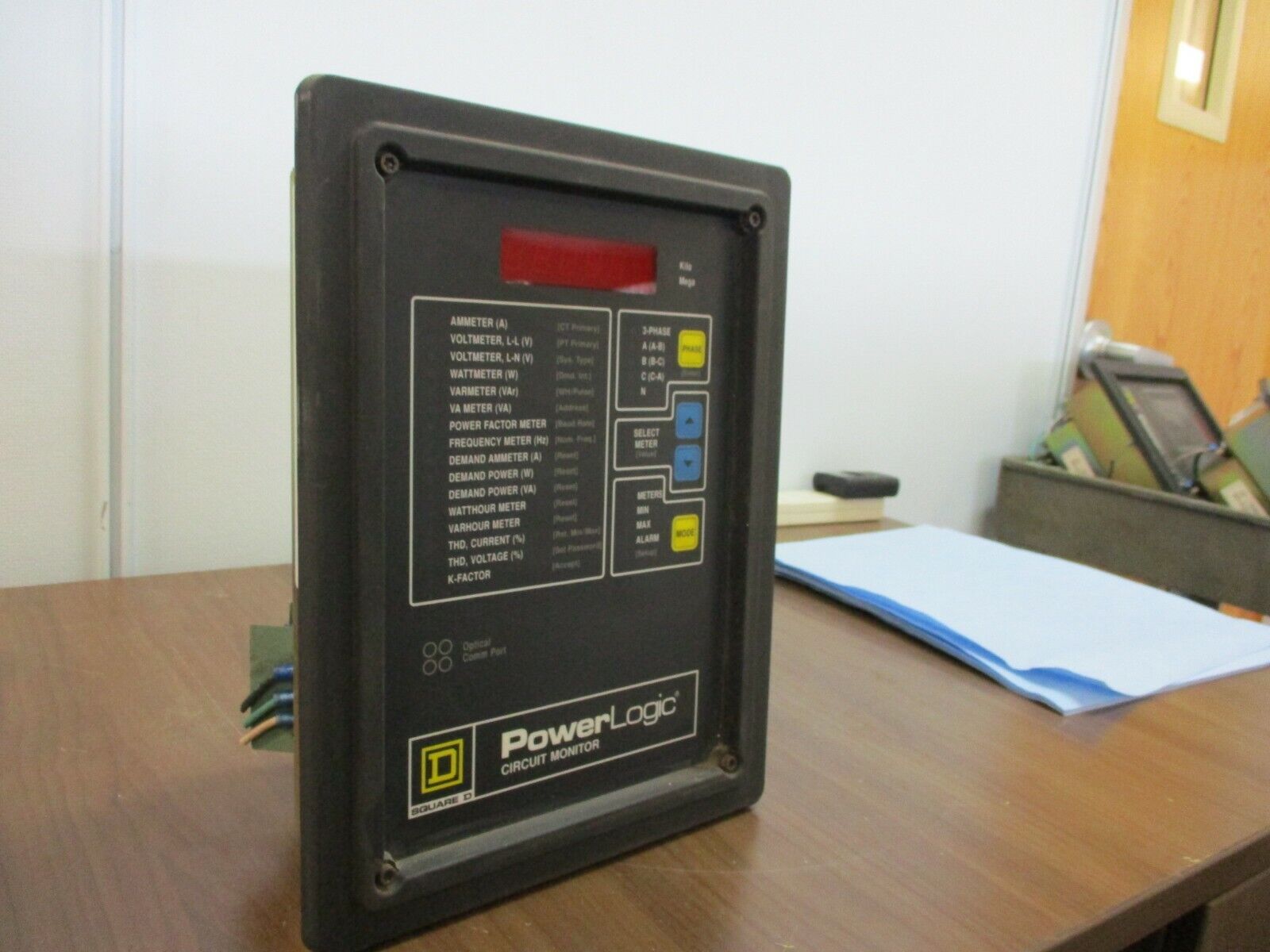 Square D PowerLogic Circuit Monitor w/Ride-Thru Module 3020 CM-2350 100-264VAC