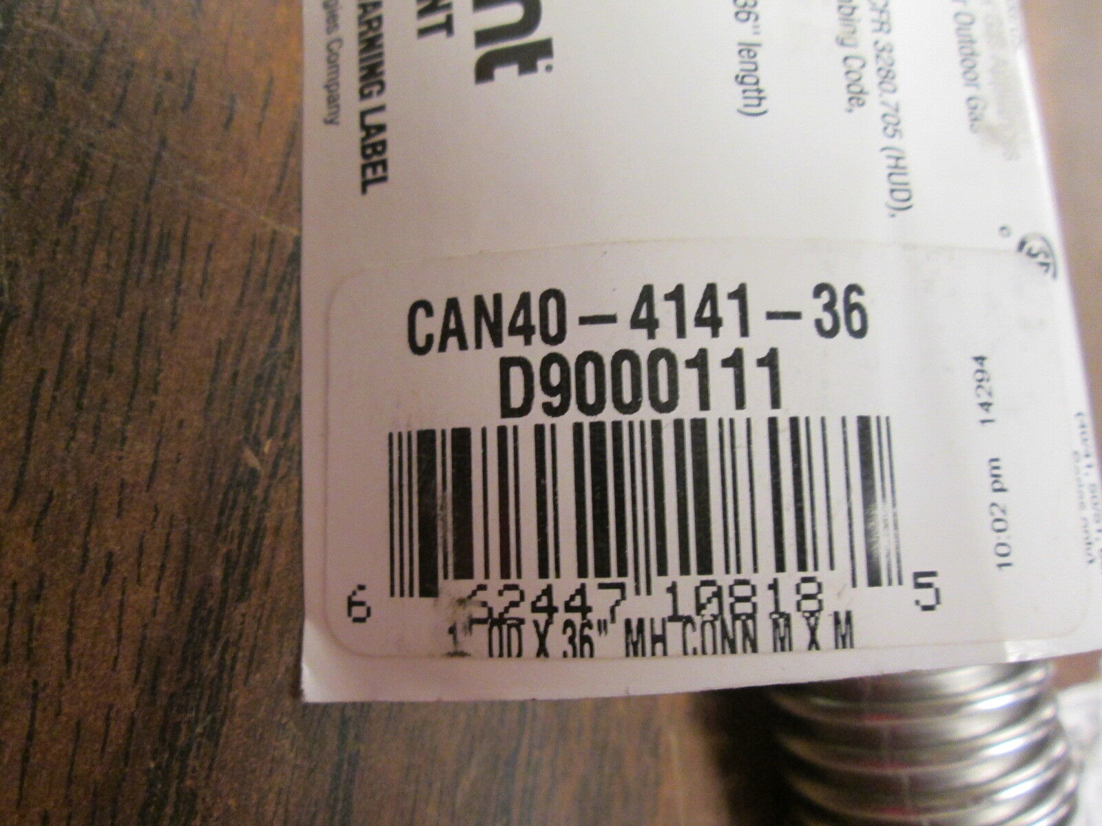 Dormont Ultraflow Stainless High BTU Connector CAN40-4141-36 Size:1" Length:36"