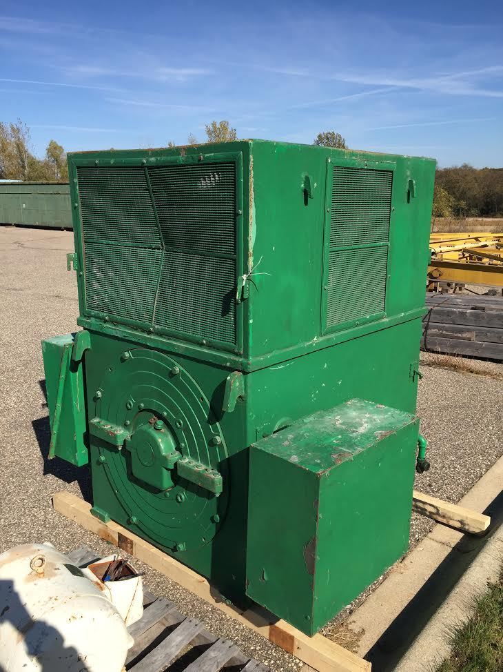 Louis Allis Induction Motor 1350HP 4160V 3600RPM 889SU Fr Sleeve Bearings, WPII
