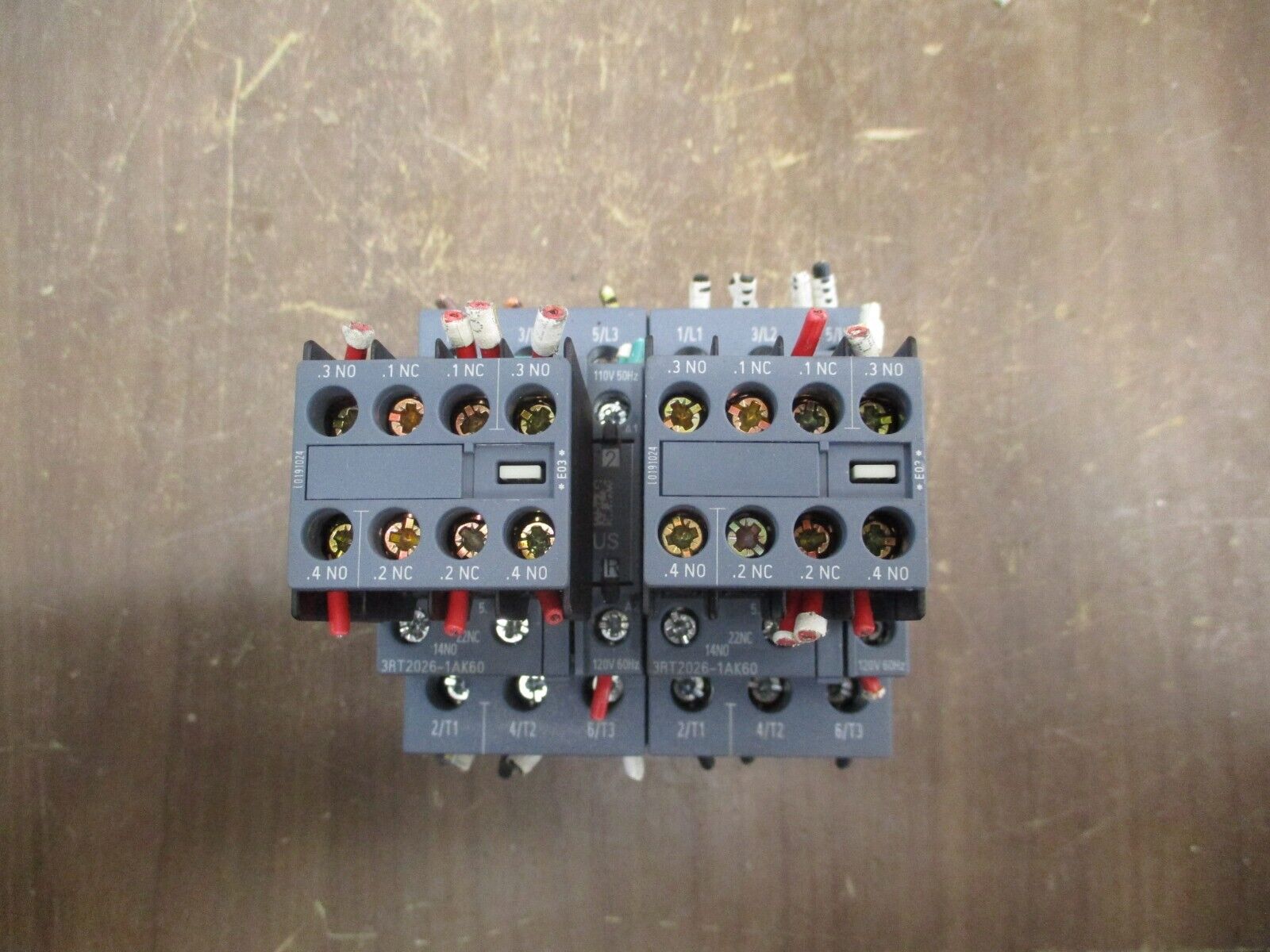 Siemens Reversing Contactor 3RT2026-1AK60 120V Coil 25A 600V Used
