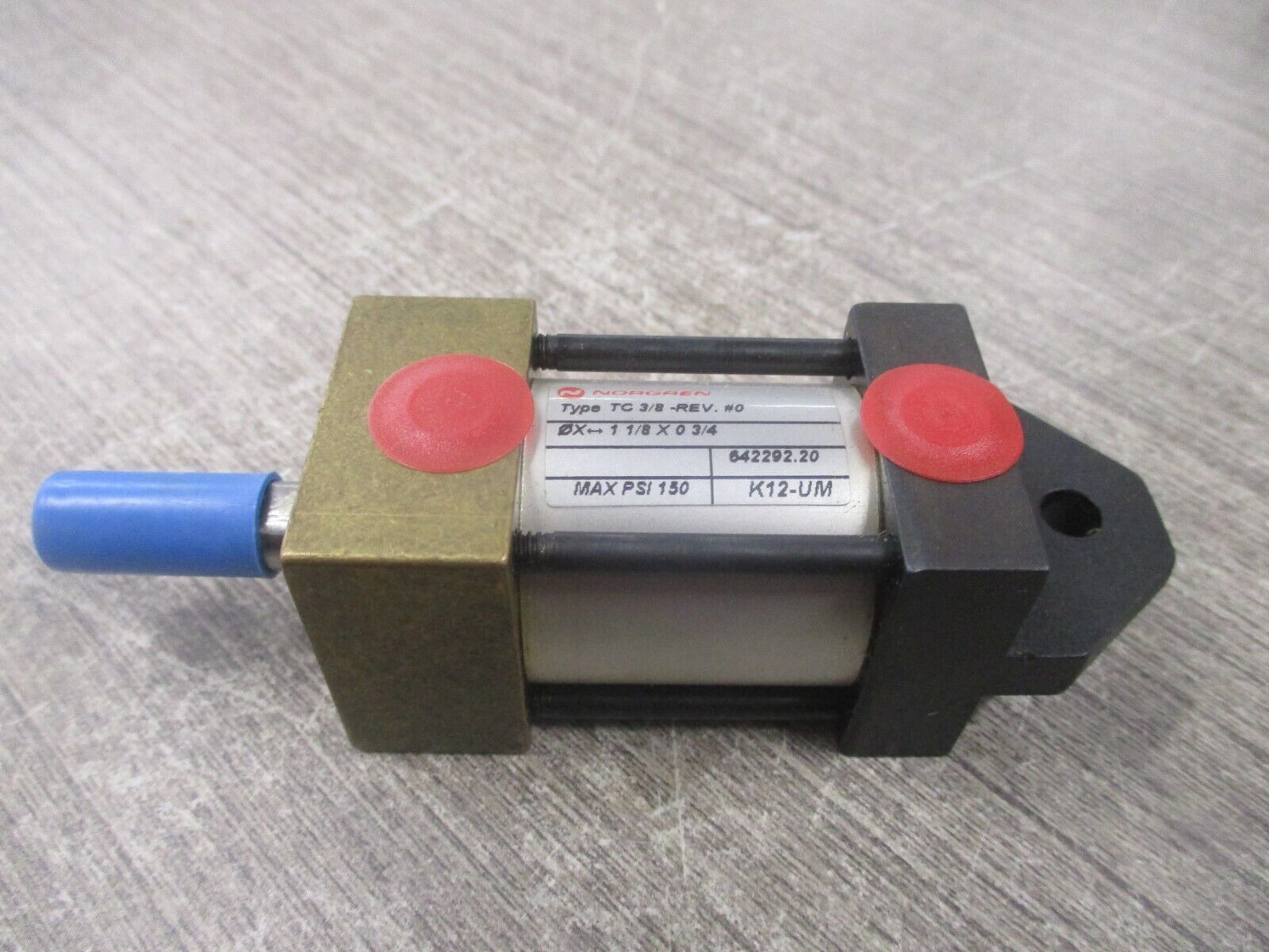 Norgren Pneumatic Cylinder TC 3/8 Rev. #0 150 PSI *No Box* New Surplus