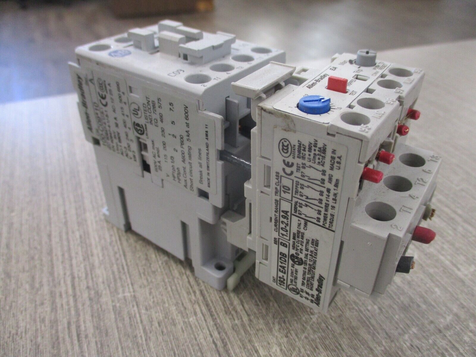 Allen-Bradley Starter 100-C09*10 193-EA1DB Range 1-2.9A 24V Coil Used