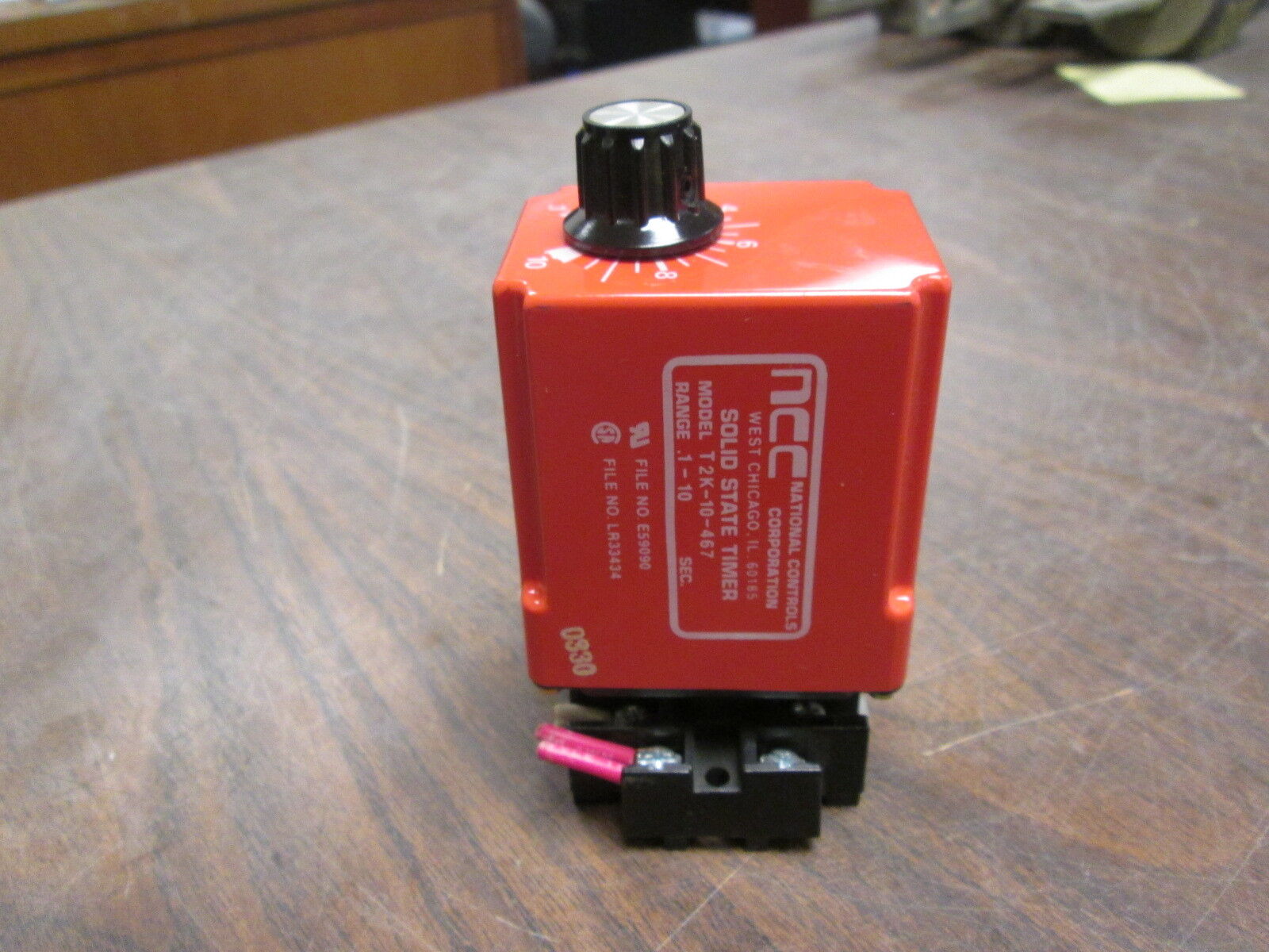 NCC Solid State Timer T2K-10-467 Range: 0.1-10 sec 24VAC 50/60Hz Used