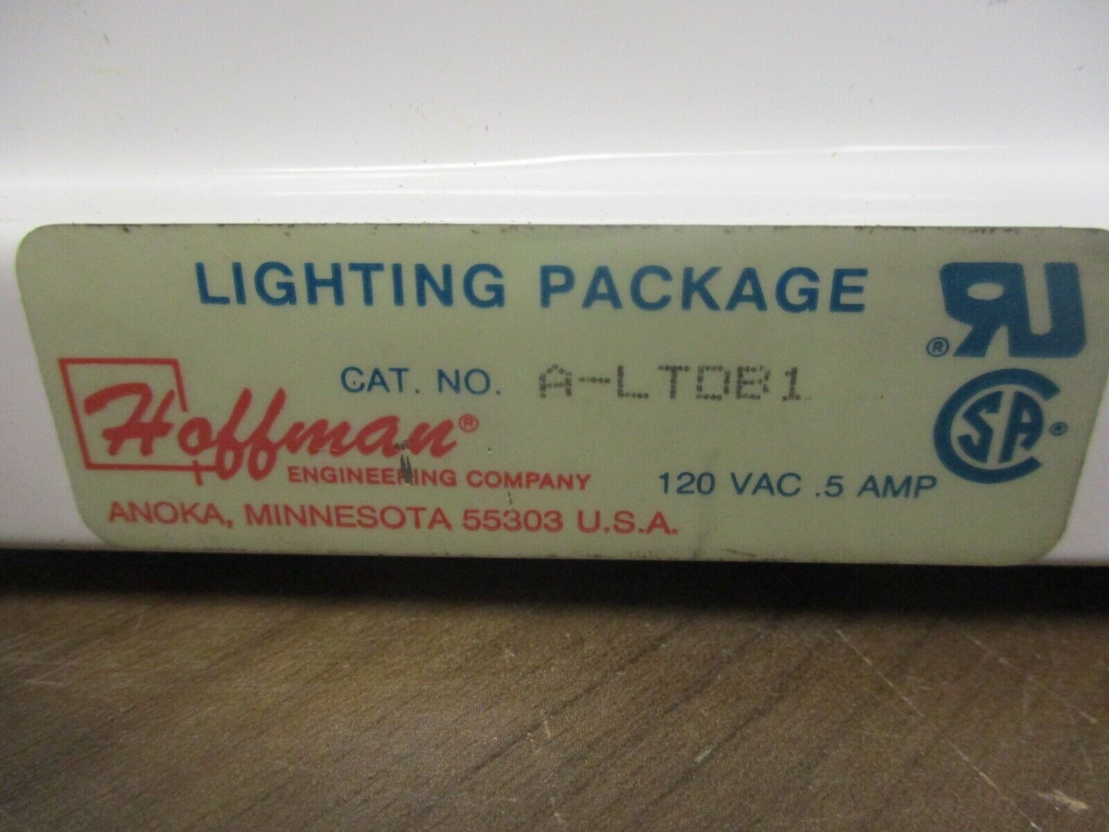 Hoffman Lighting Package A-LTDB1 120VAC 0.5A Used