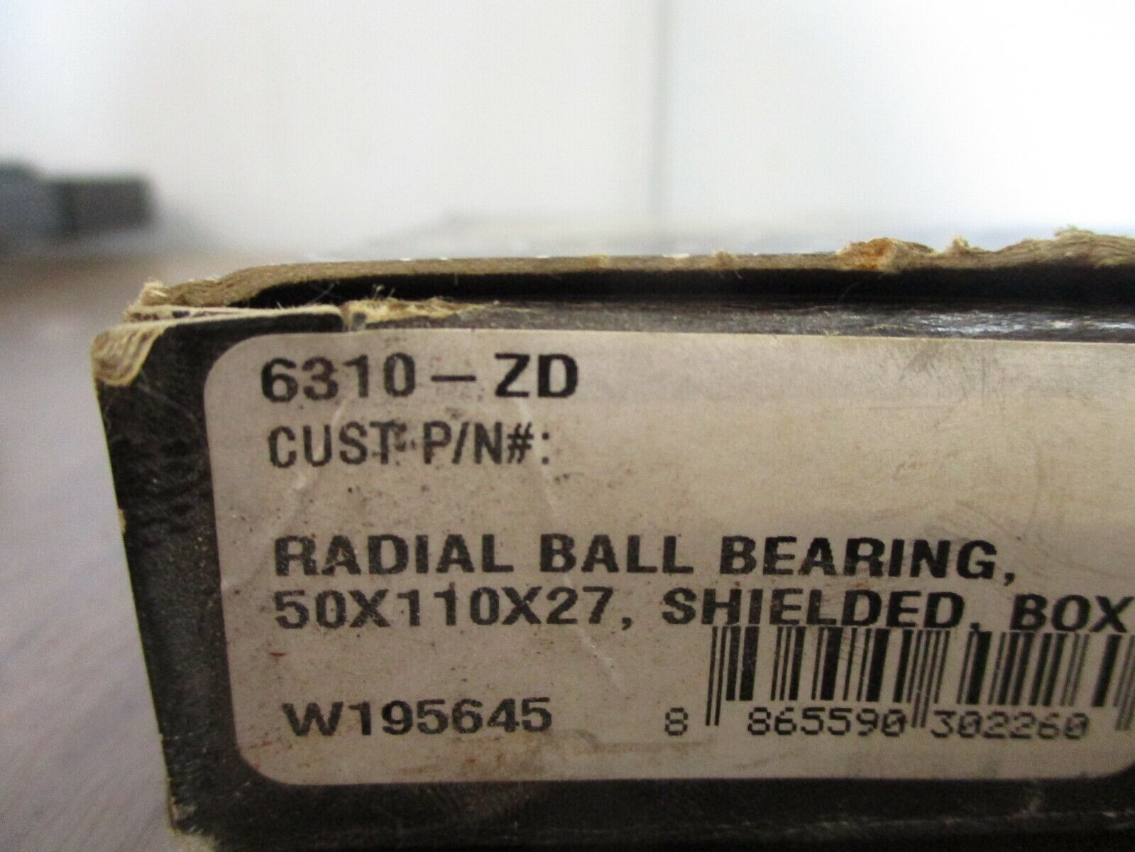 Peer Ball Bearing 6310-ZD 50x110x27 New Surplus