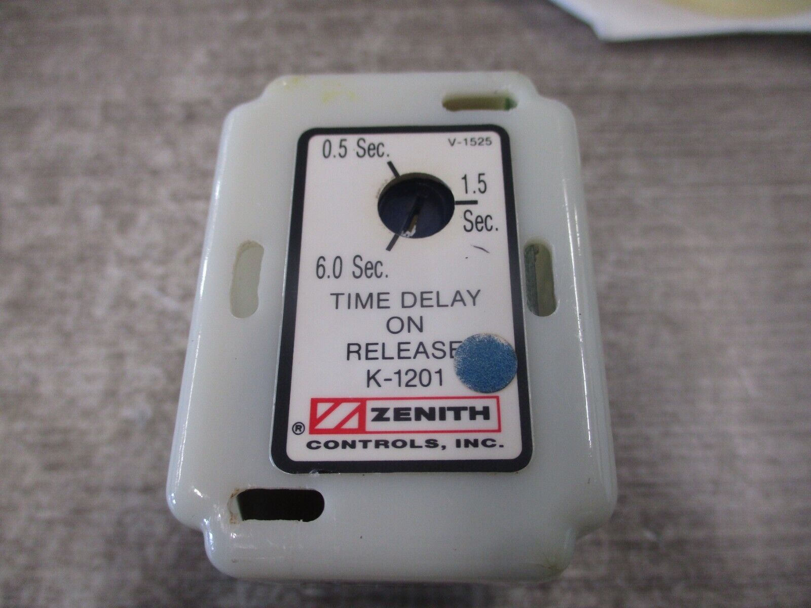 Zenith P1 Solid State Time Delay Relay K-1201 120V 50/60Hz Time: 0.5-6 Sec.