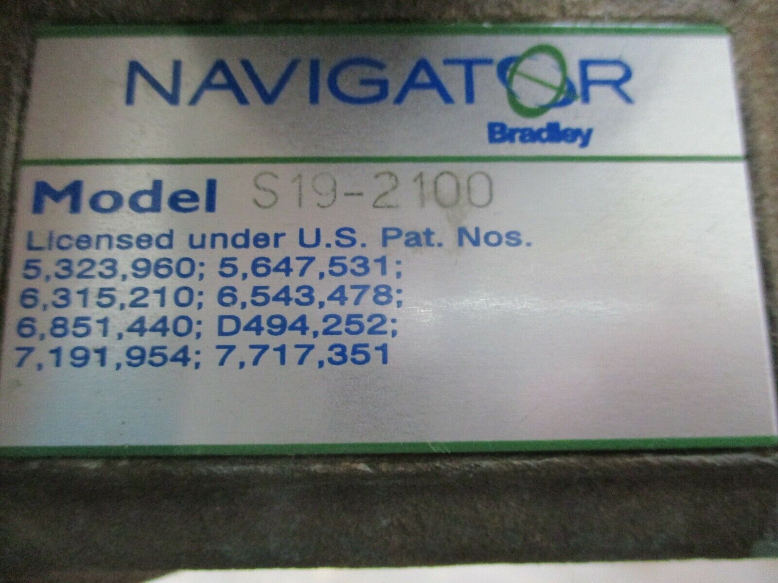 Bradley Navigator Emergency Fixture Thermostatic Mixing Valve S19-2100 Used