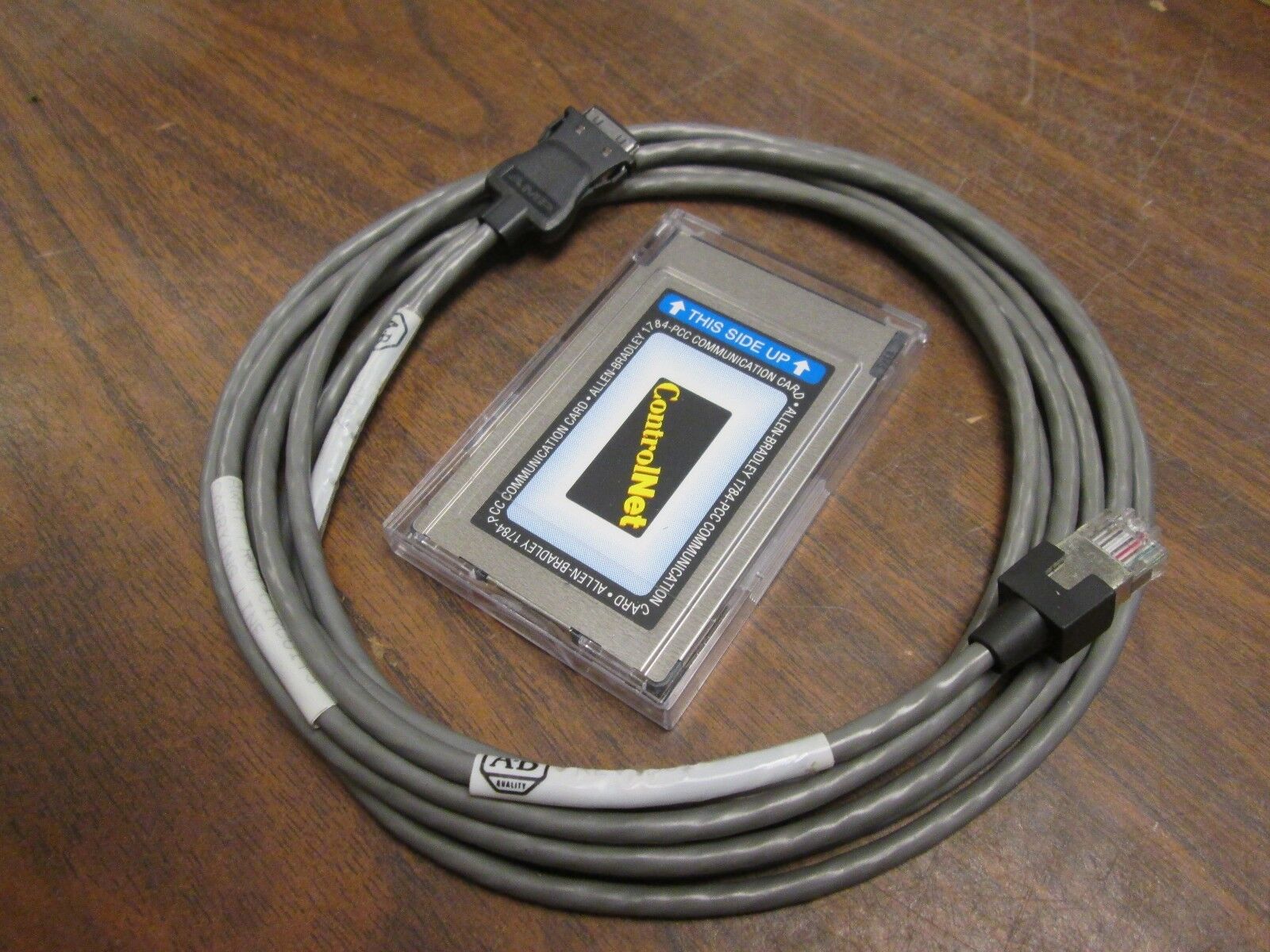 Allen-Bradley ControlNet Comm Card w/ Cable 1784-PCC Ser B Used
