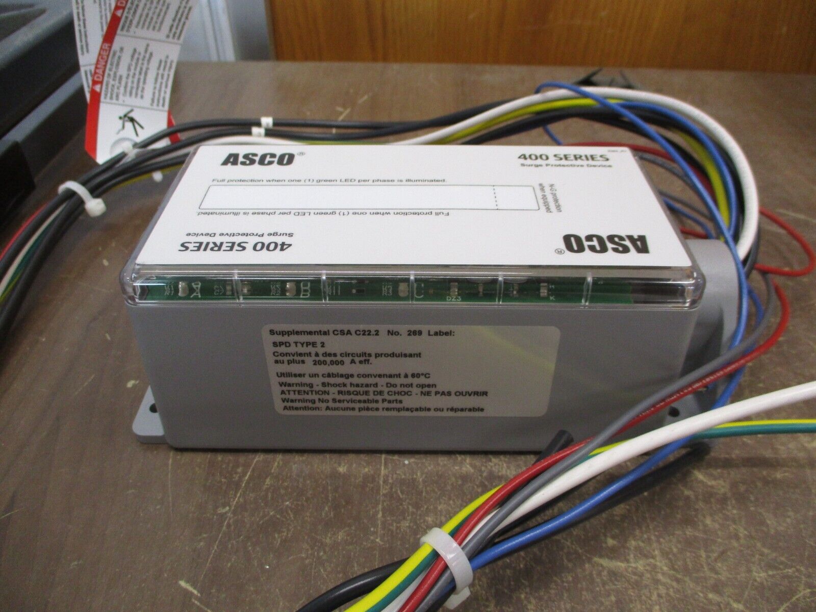 ASCO 400 Series Surge Protective Device 425120YP10AWAJ20 208Y/120V 50-60Hz
