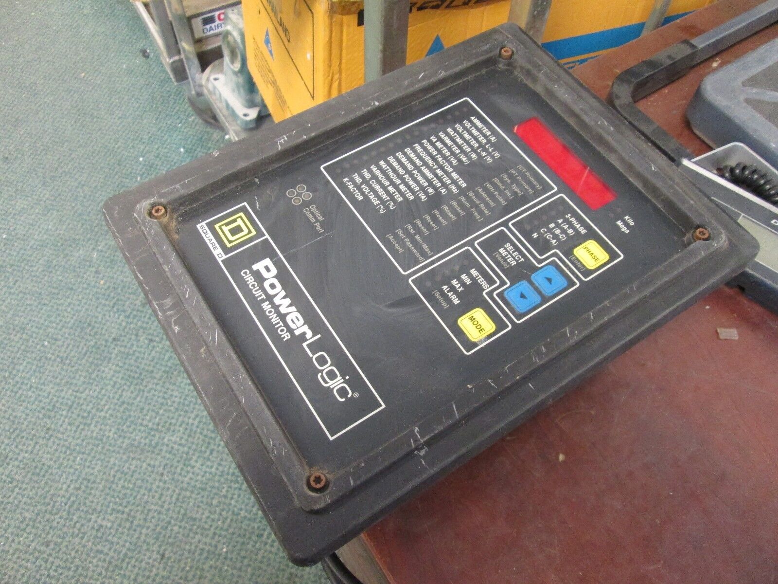Square D PowerLogic Circuit Monitor 3020 CM-2150 w/ 3020 IOM-11 100-264VAC Used