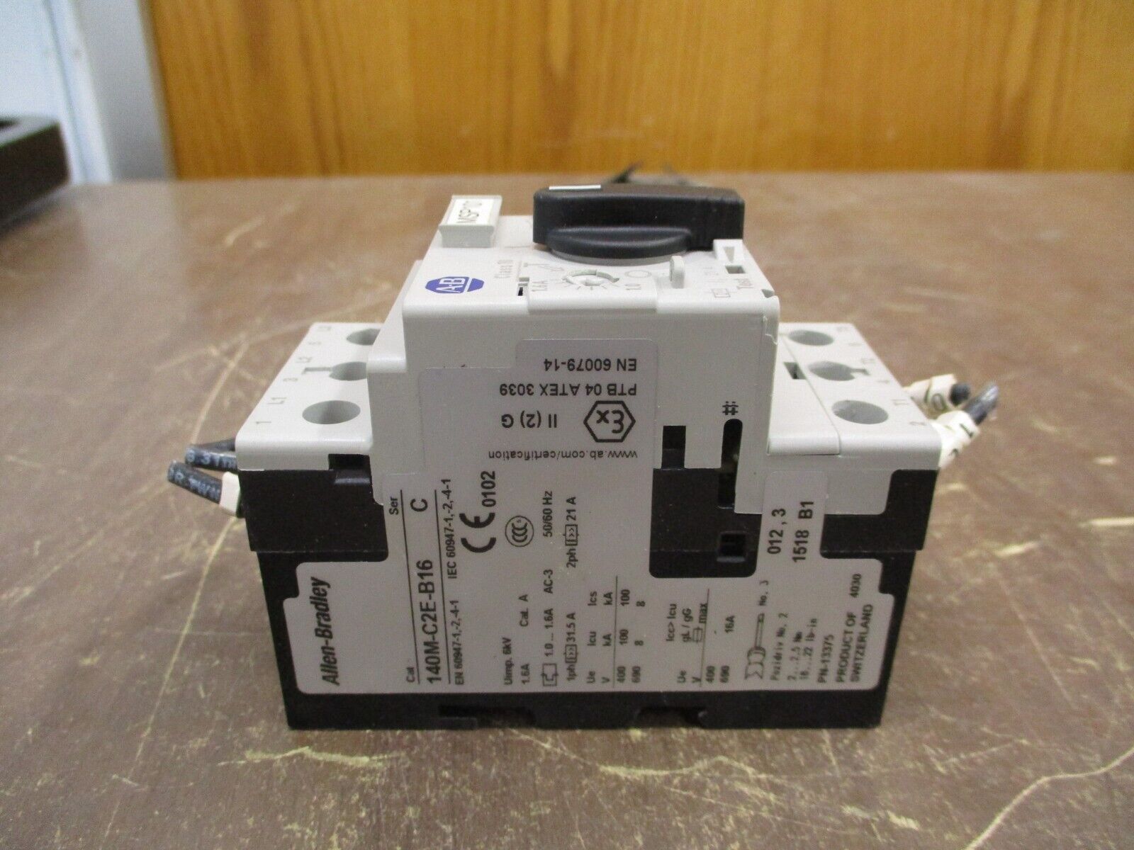 Allen-Bradley Manual Motor Protector 140M-C2E-B16 Ser. C Trip: 1.0-1.6A Used