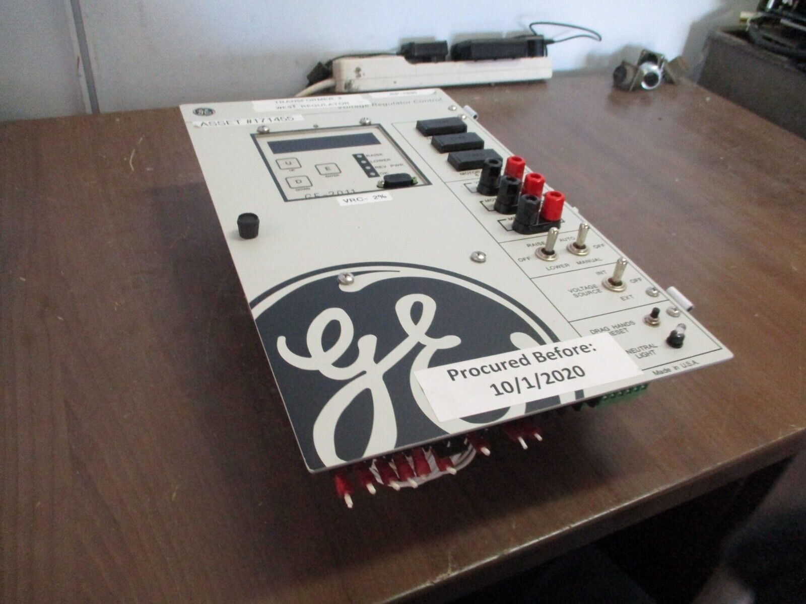 GE GE-2011/B-0866 Voltage Regulator Control L206G10 F/W: D-0067V07.08.18 60Hz