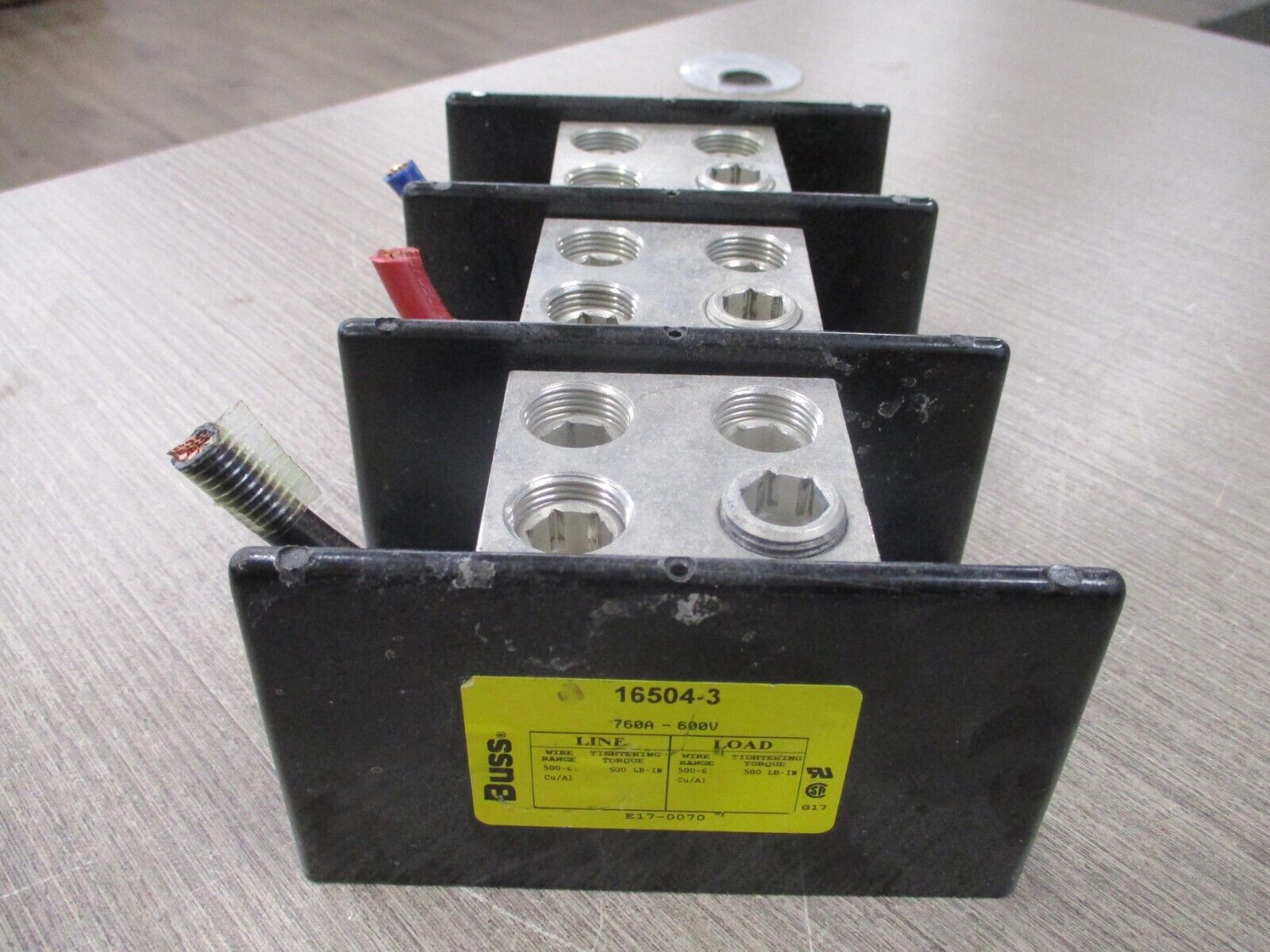 Buss Distribution Block 16504-3 760A 600V 3P Used