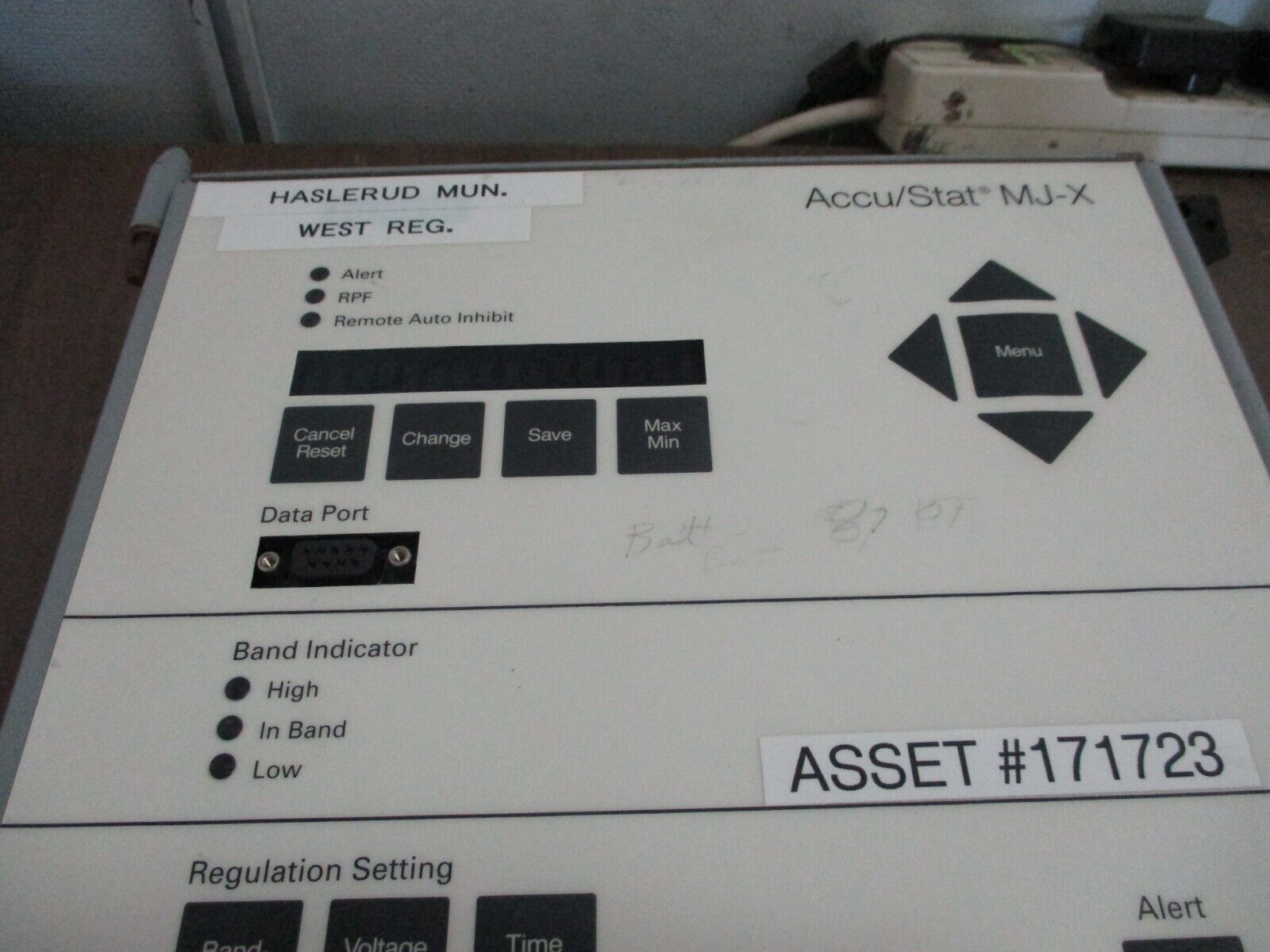 Siemens Accu/Stat MJ-X Voltage Regulator Control Panel C-60313 Used