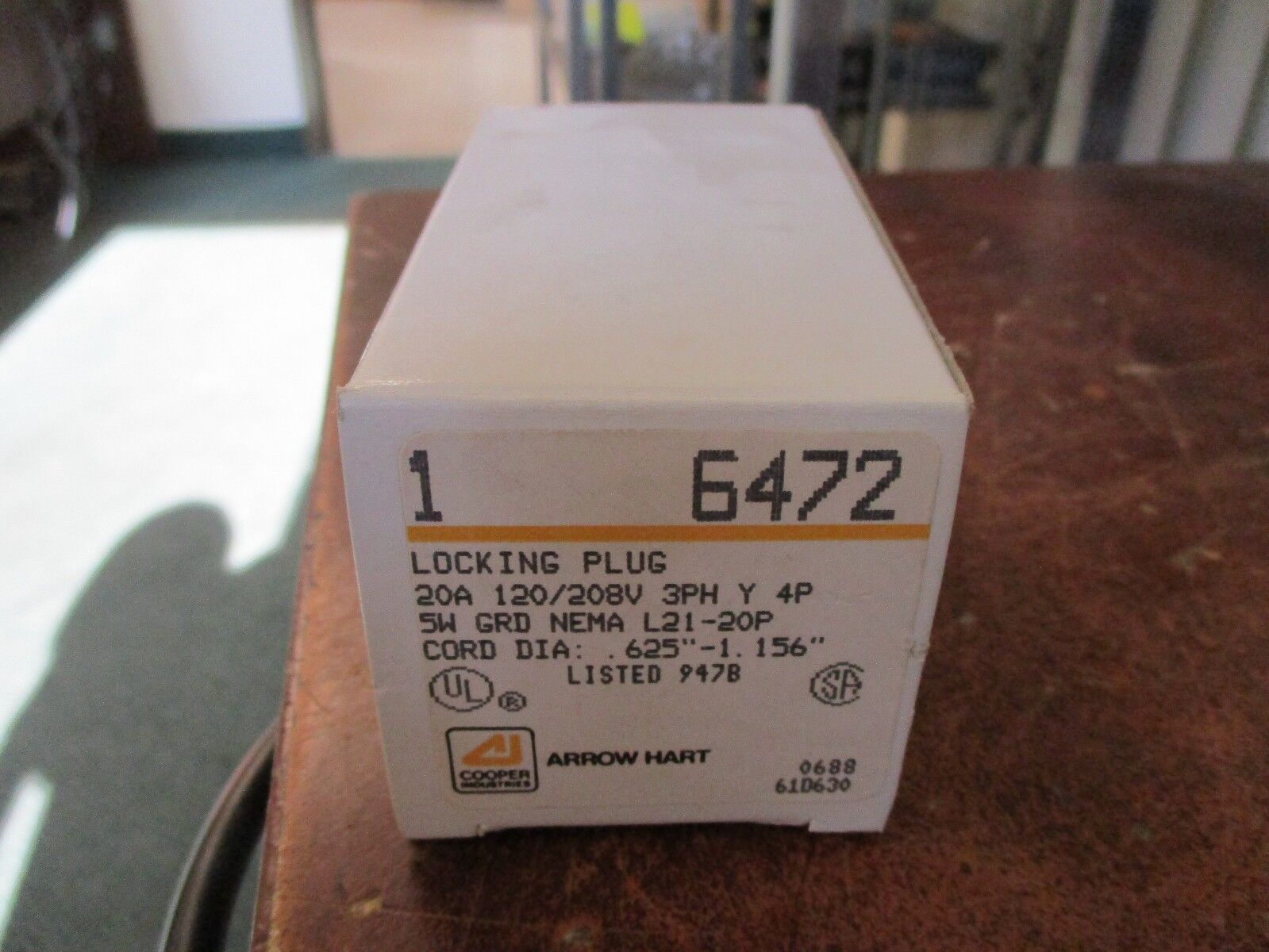 Arrow Hart Locking Plug 6472 20A 120/208V 3ph 4p 5w New Surplus