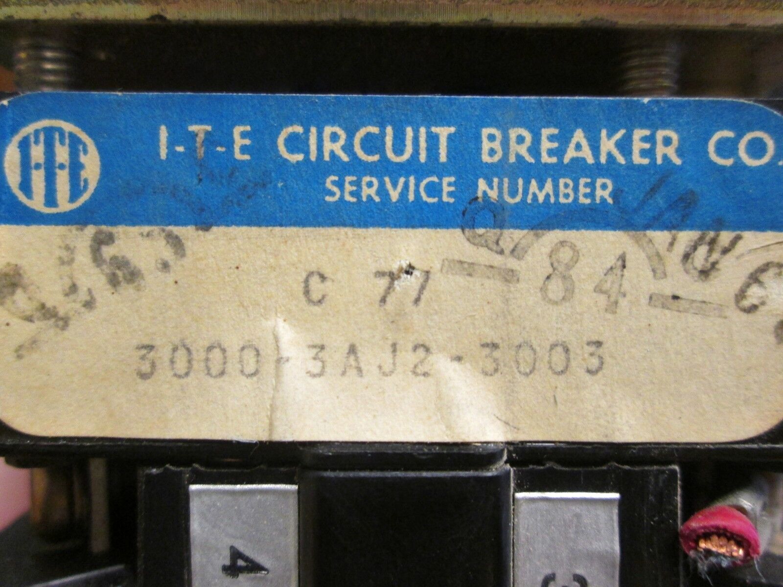 ITE Ammeter Switch C-77 3000-3AJ2-3003 Used