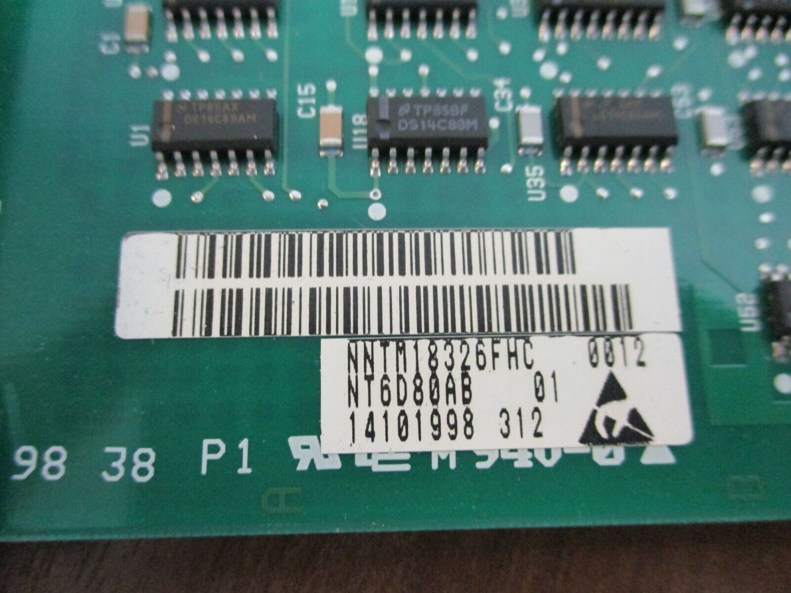 Nortel, Meridian Multi-purpose serial data link card, Part #:NT6D80AB, used