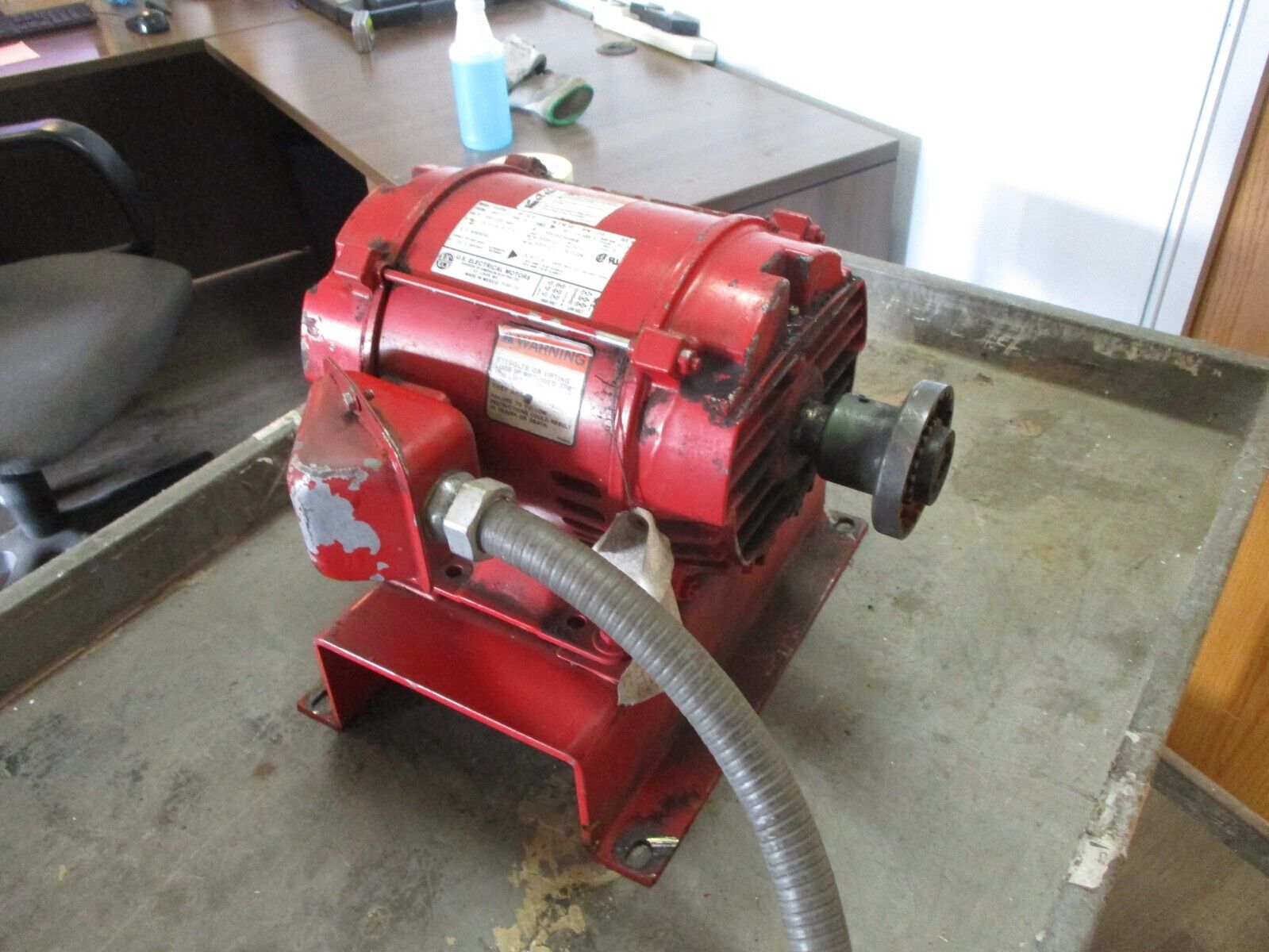 U.S. Motors Motor E658A 5HP 3Ph 1800RPM 60Hz 208-230/460V 15.2-14/7A Used