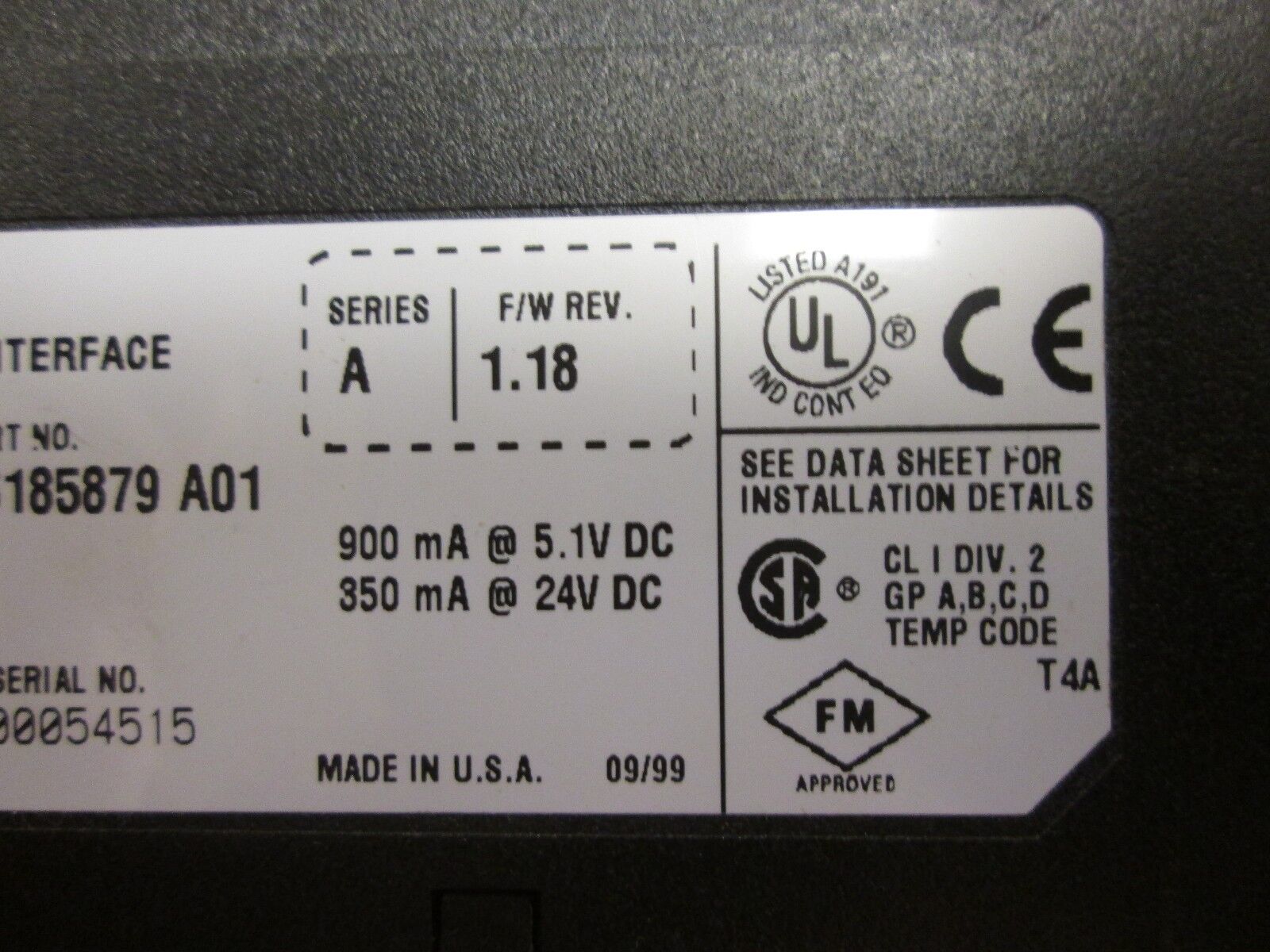 Allen-Bradley ControlLogix Ethernet TCP/IP Comm Interface 1756-ENET/A Used