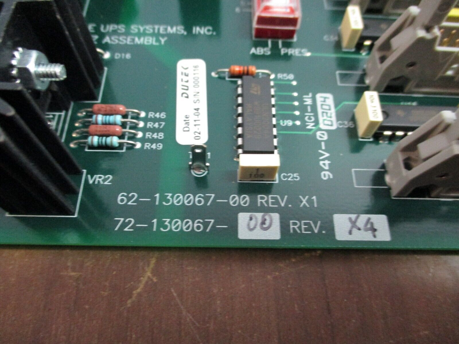 MGE OXTZ Assembly 72-130067-00 Rev. X4 Used
