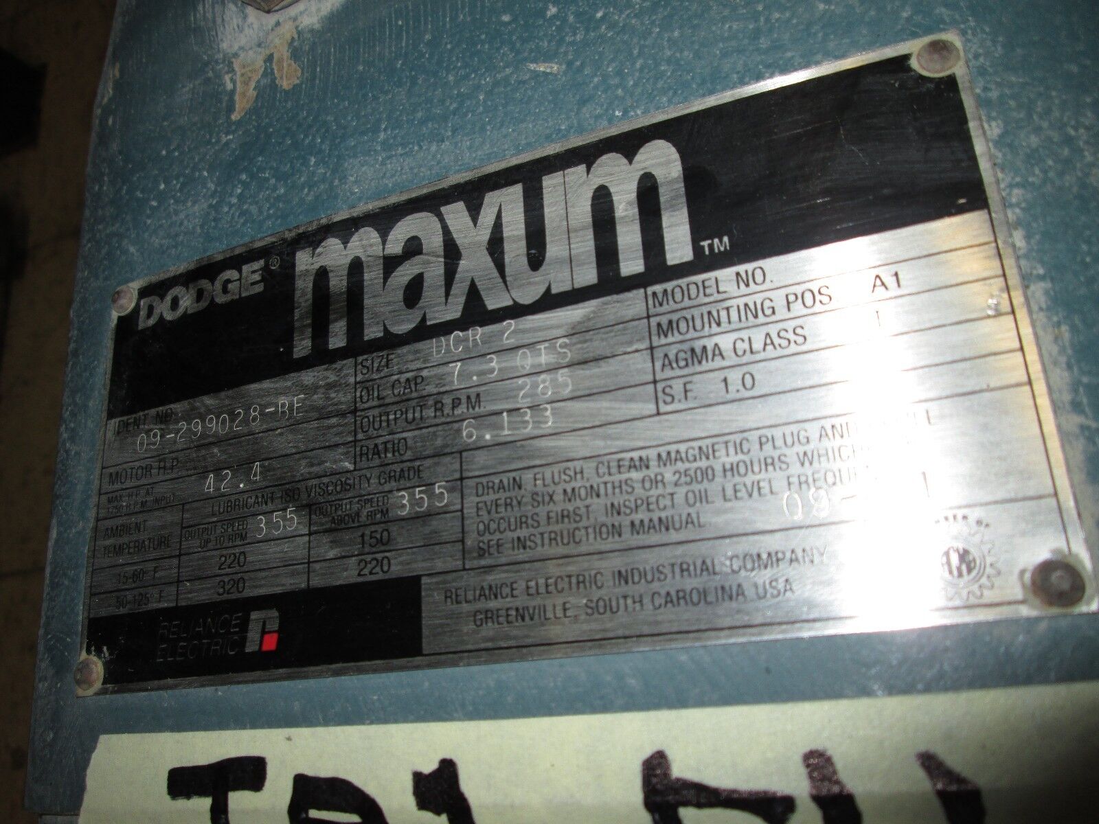 Dodge Maxum DCR 2 6.133 Ratio 42.4 HP 285 Output RPMs Used