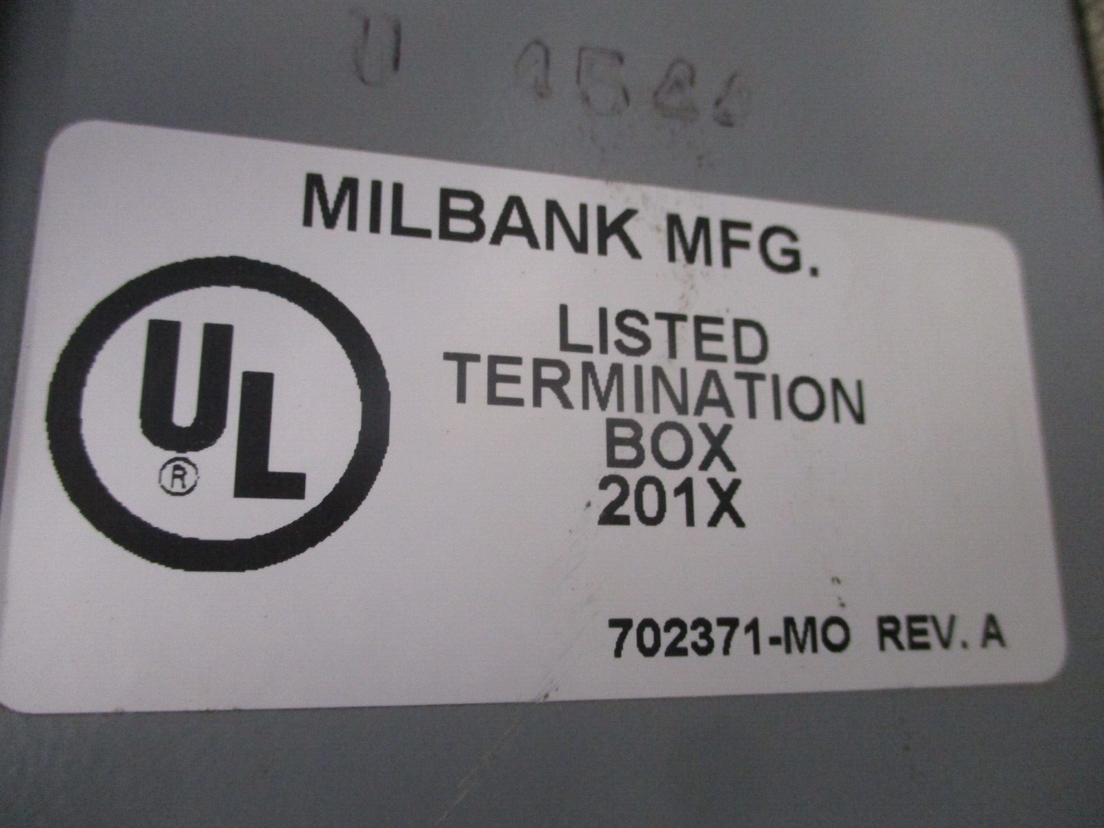 Milbank 3R Termination Box MKTB 100A 1Ph 3W 120/240V *No Box* New Surplus