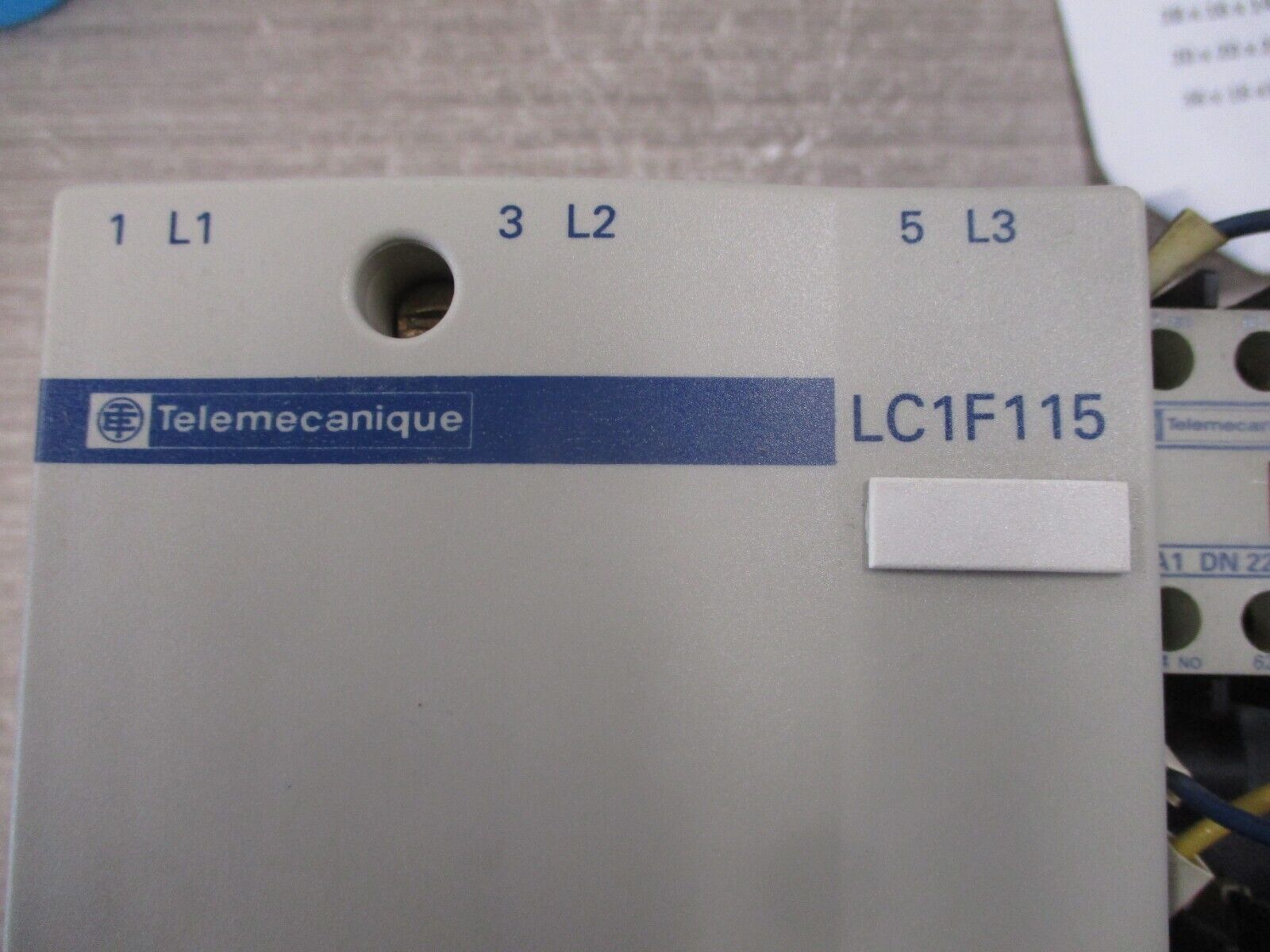 Telemecanique Contactor w/ 2 Aux Blocks LC1F115 115-120V Coil Used