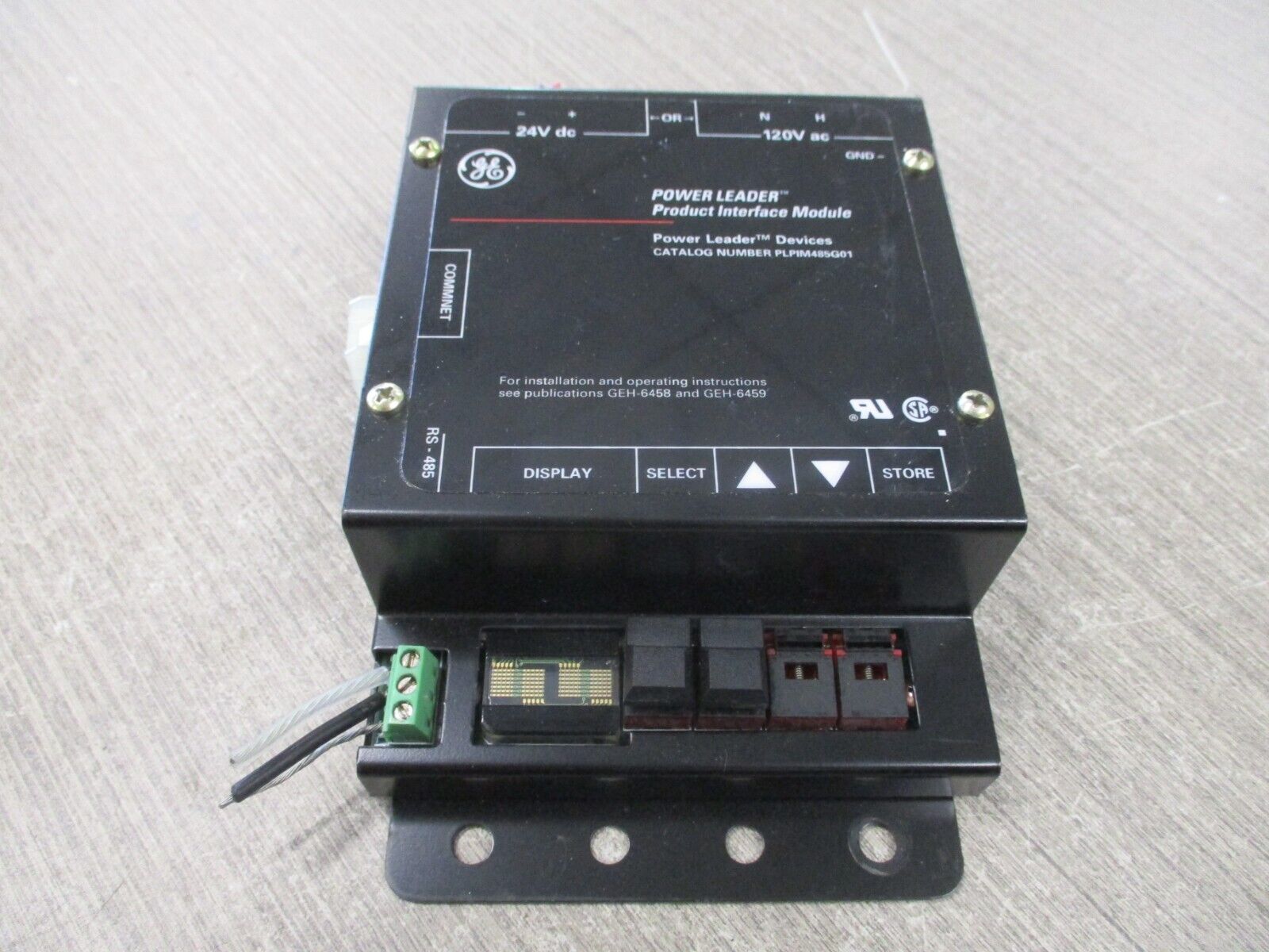 GE Power Leader Product Interface Module PLPIM485G01 120VAC 24VDC Used