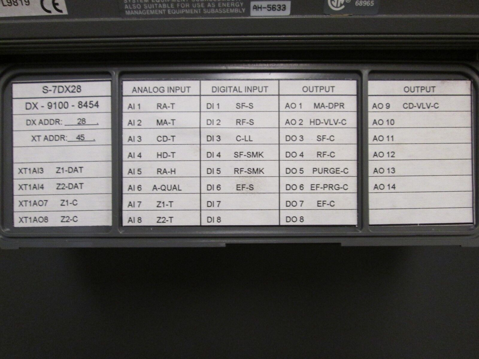 Metasys M-8100 Control Cabinet DX-9100-8454 XP9102 RS485 OAP102 OAP103 Used
