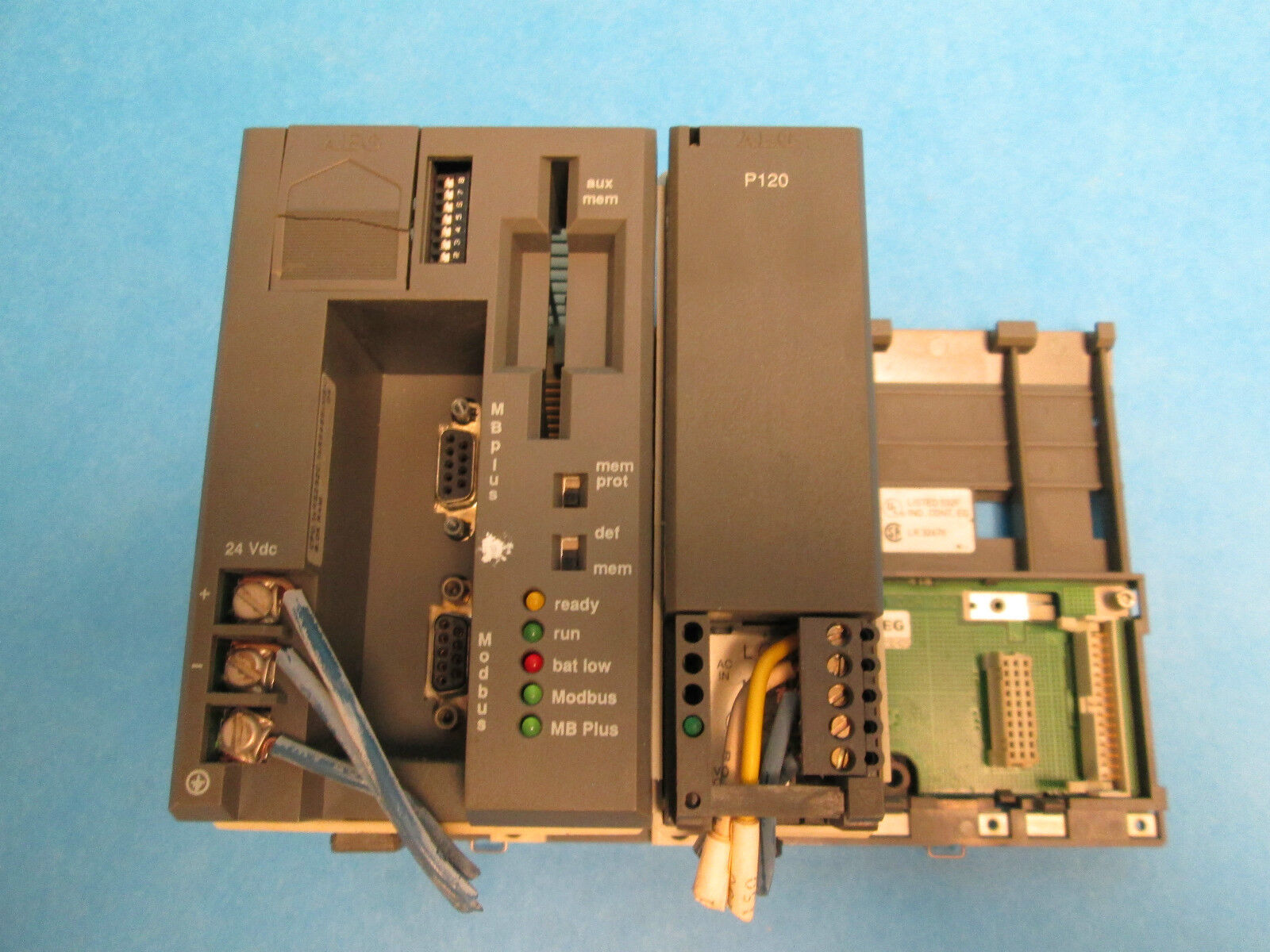 AEG Modicon PC-A984-145, with P 120 Power Supply Module and Board Used