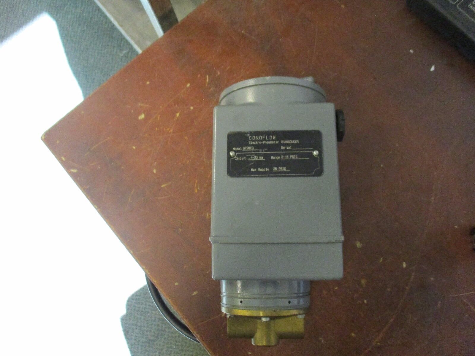 Conoflow Electro-Pneumatic Transducer GT28ED Input:4-20 ma Range: 3-15 PSIG Used