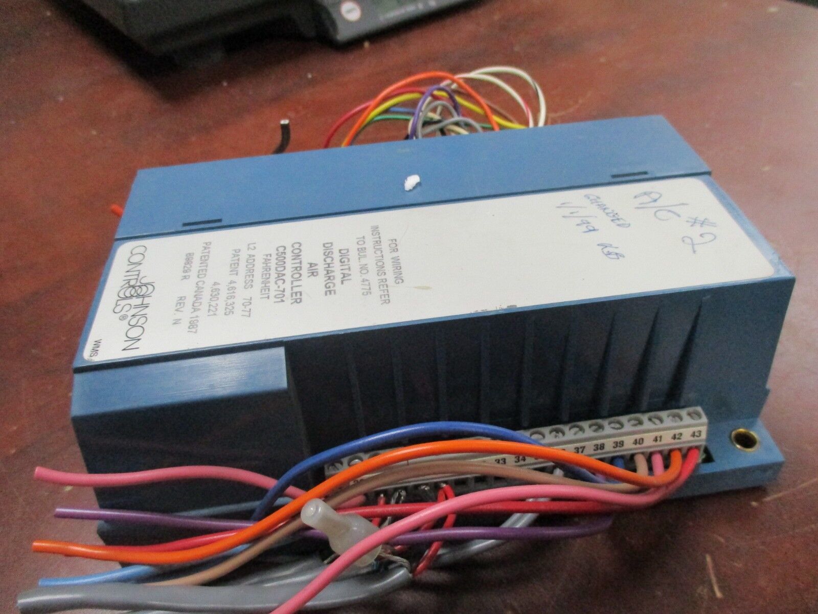 Johnson Controls Digital Discharge Air Controller C500DAC-701 Rev. N Used