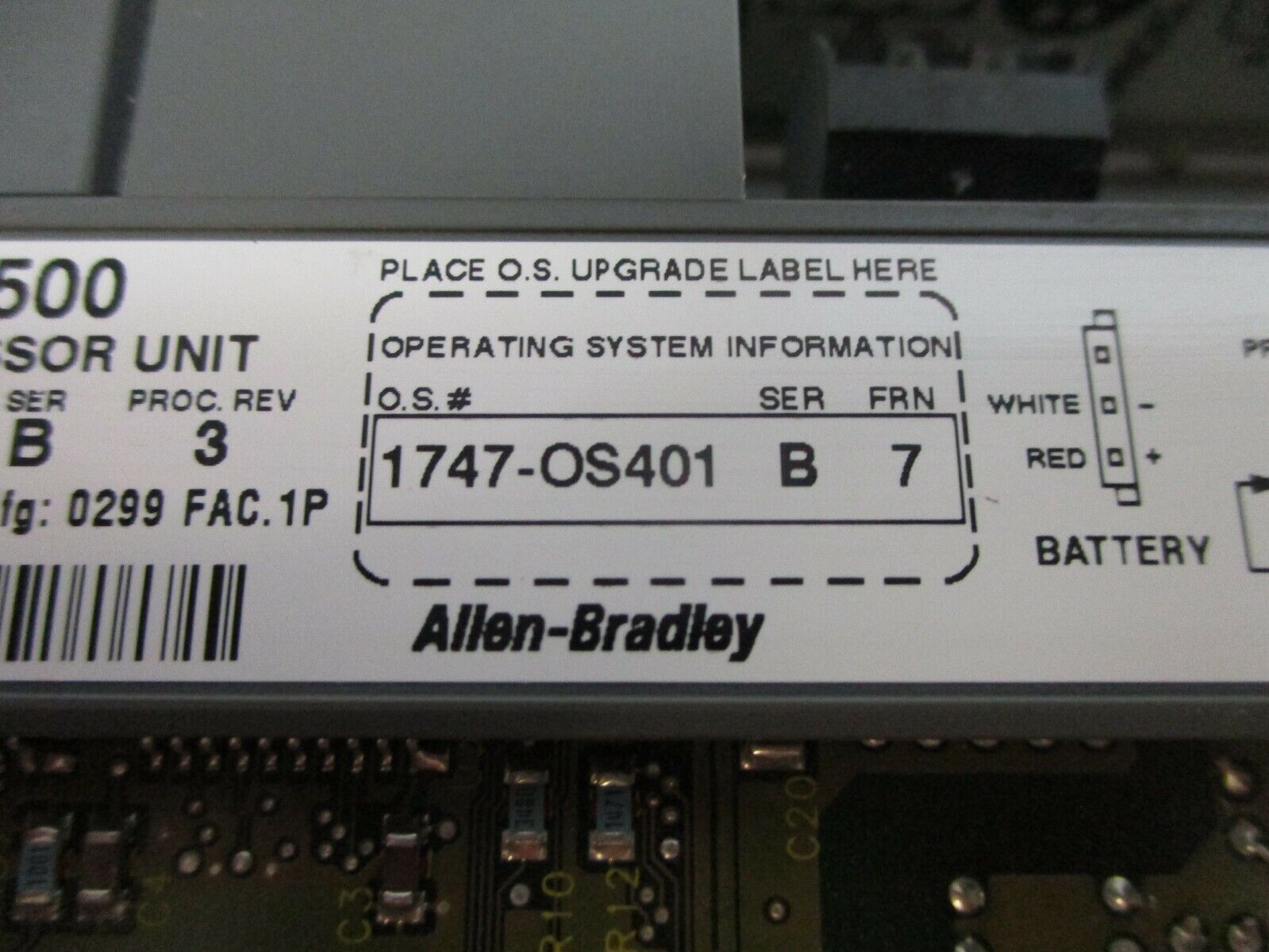 Allen-Bradley SLC 550 Processor Unit 1747-L541 Ser. B Proc. Rev 3 Used