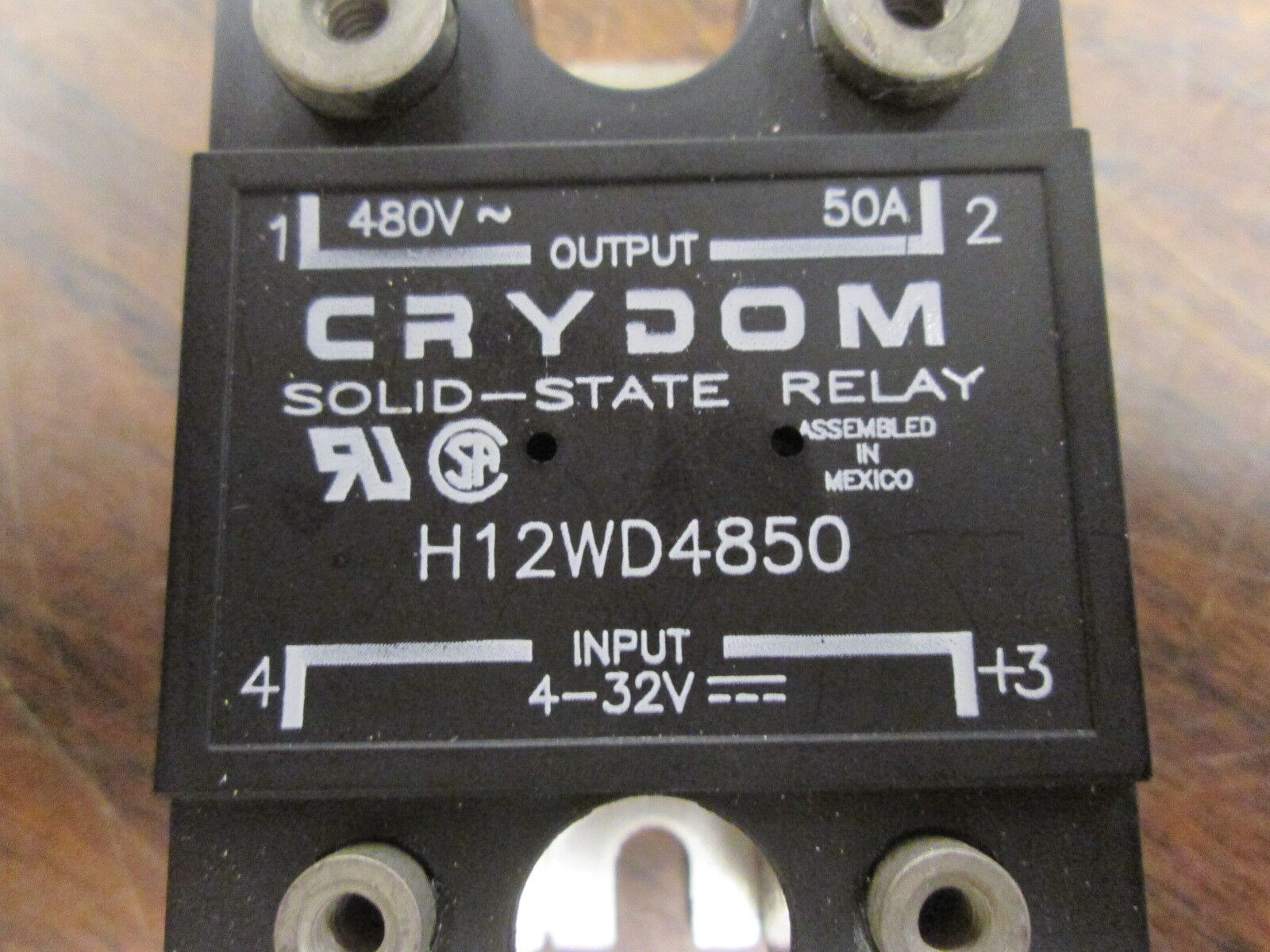 Crydom Solid State Relay H12WD4850 Input: 4-32VDC Output: 480VAC 50A New Surplus