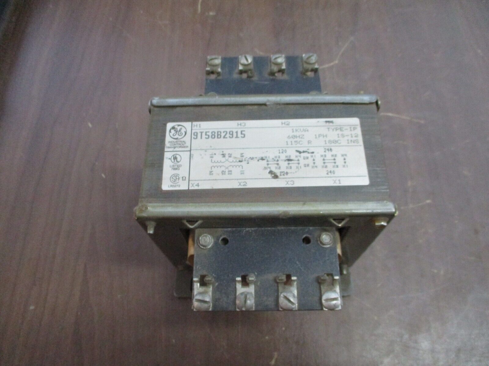 GE Type IP Control Transformer 9T58B2915 1kVA Pri: 120/240V Sec: 120/240V 60Hz