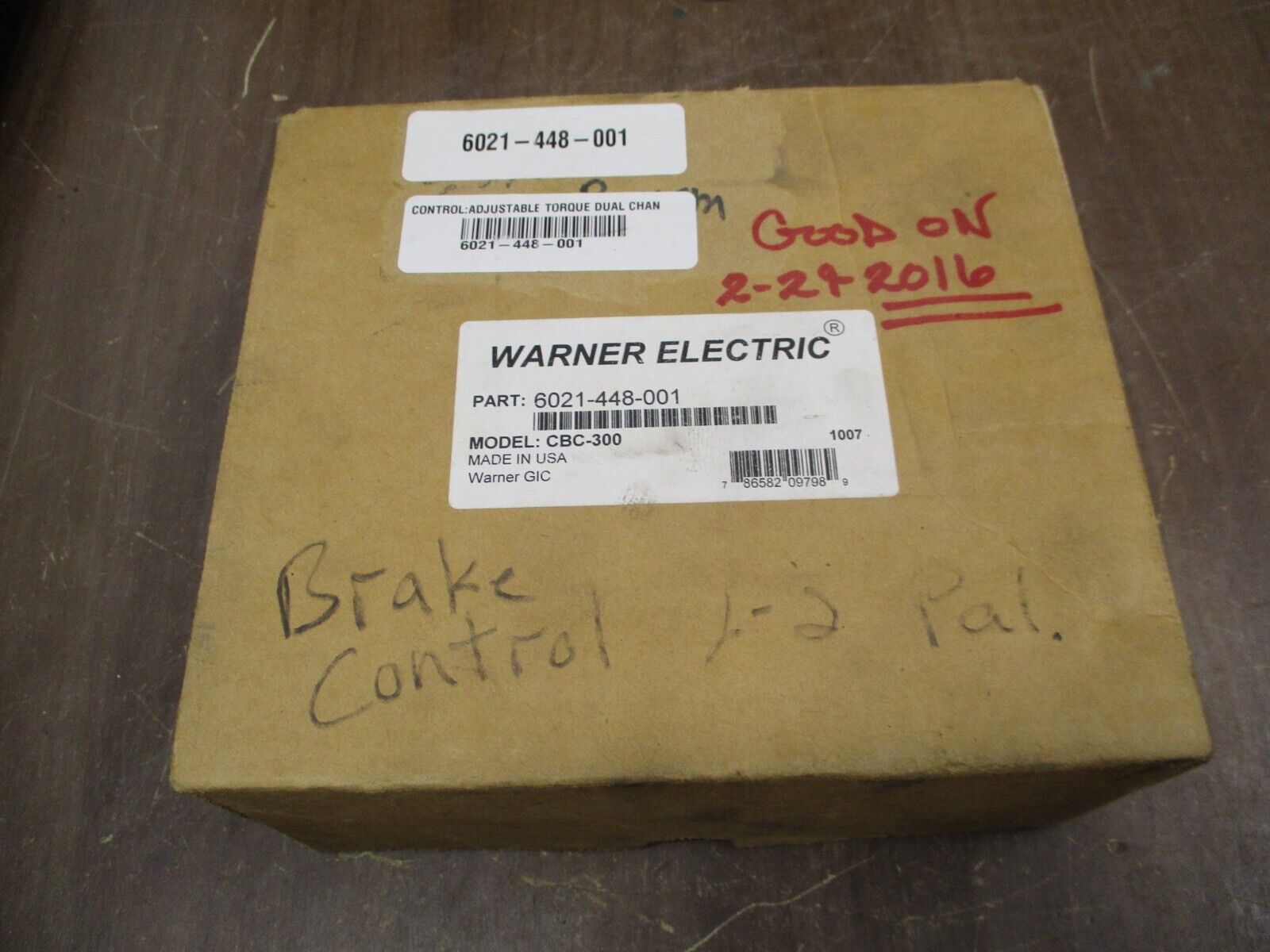 Warner Electric CBC-300 Clutch/Brake Control 6021-448-001 *Missing Cover*