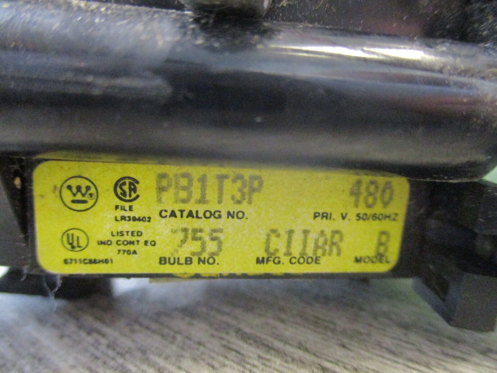 Westinghouse Illuminated Push Button PB1T3P 480V 50/60HZ Green Used.