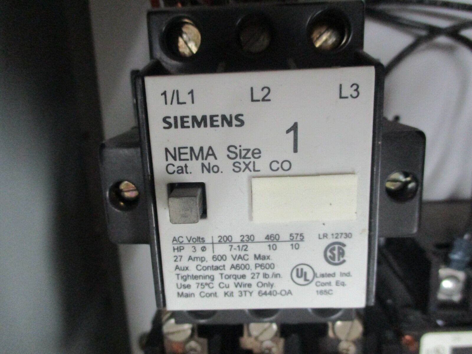 Siemens Fusible Size 1 Combination SCF C11 120V Coil 27A 600V Used