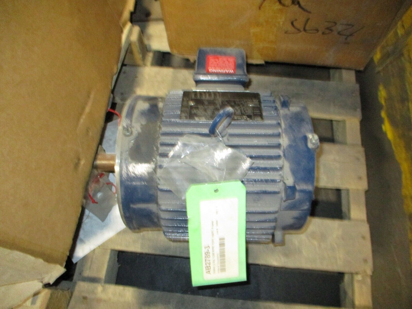 Marathon Severe Duty Motor E468 2HP 1200RPM 230/460V 6/3A 60Hz 3Ph *No Key* Used