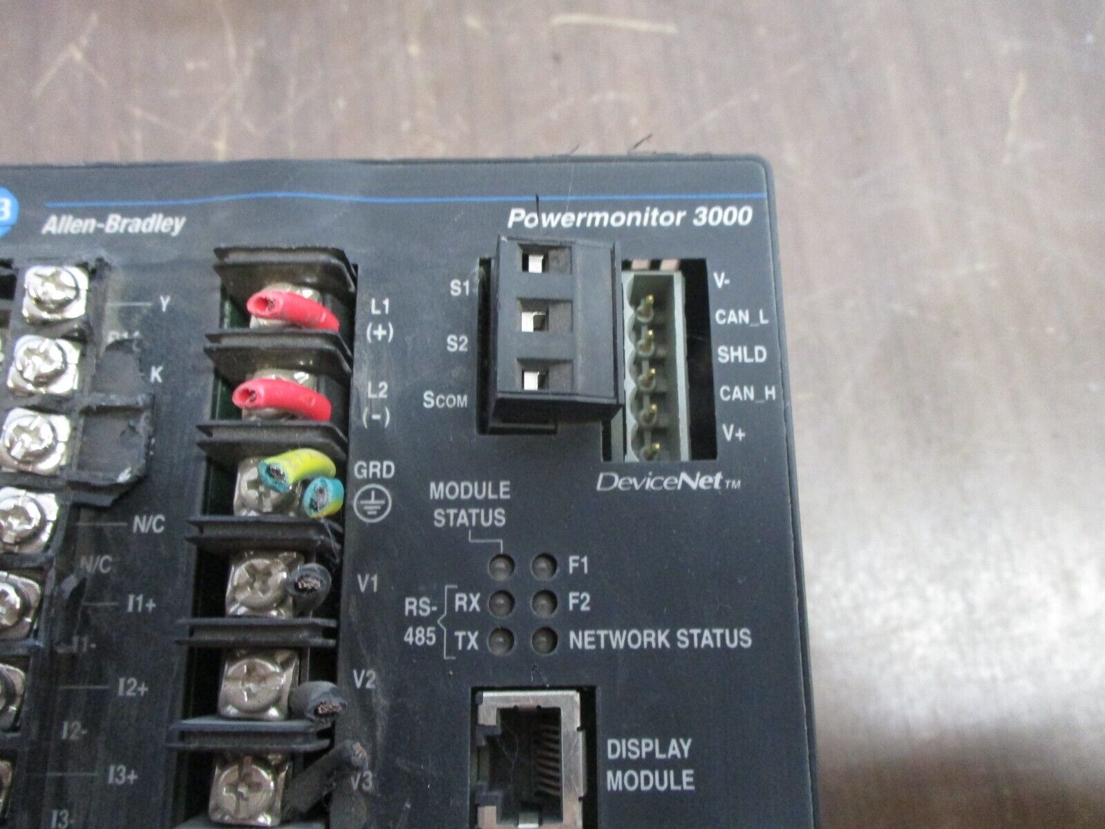 Allen-Bradley Powermonitor 3000 Control Monitor 1404-M405A-DNT Ser. A Used