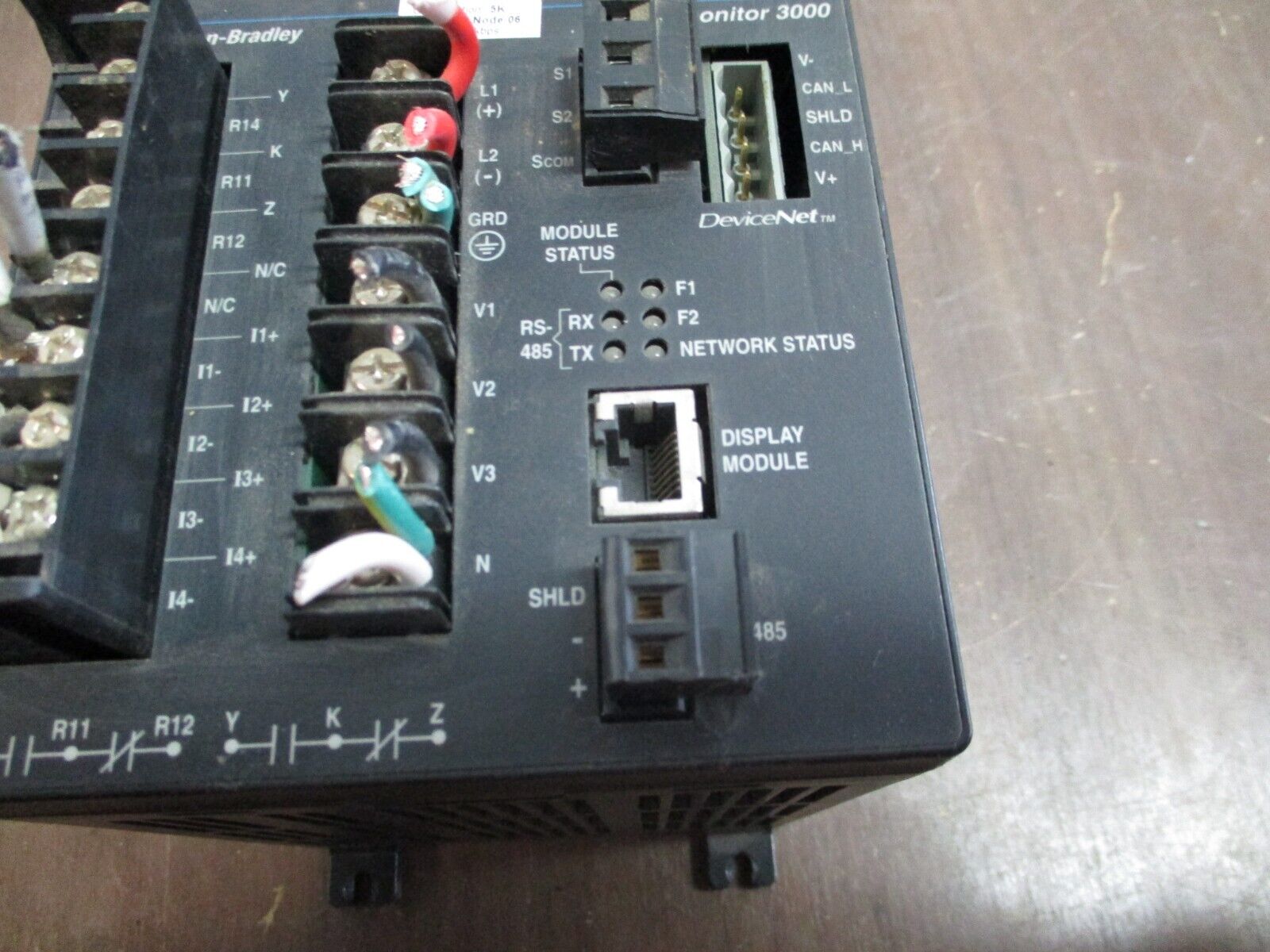 Allen-Bradley Powermonitor 3000 Control Module 1404-M405A-DNT Ser. A Used