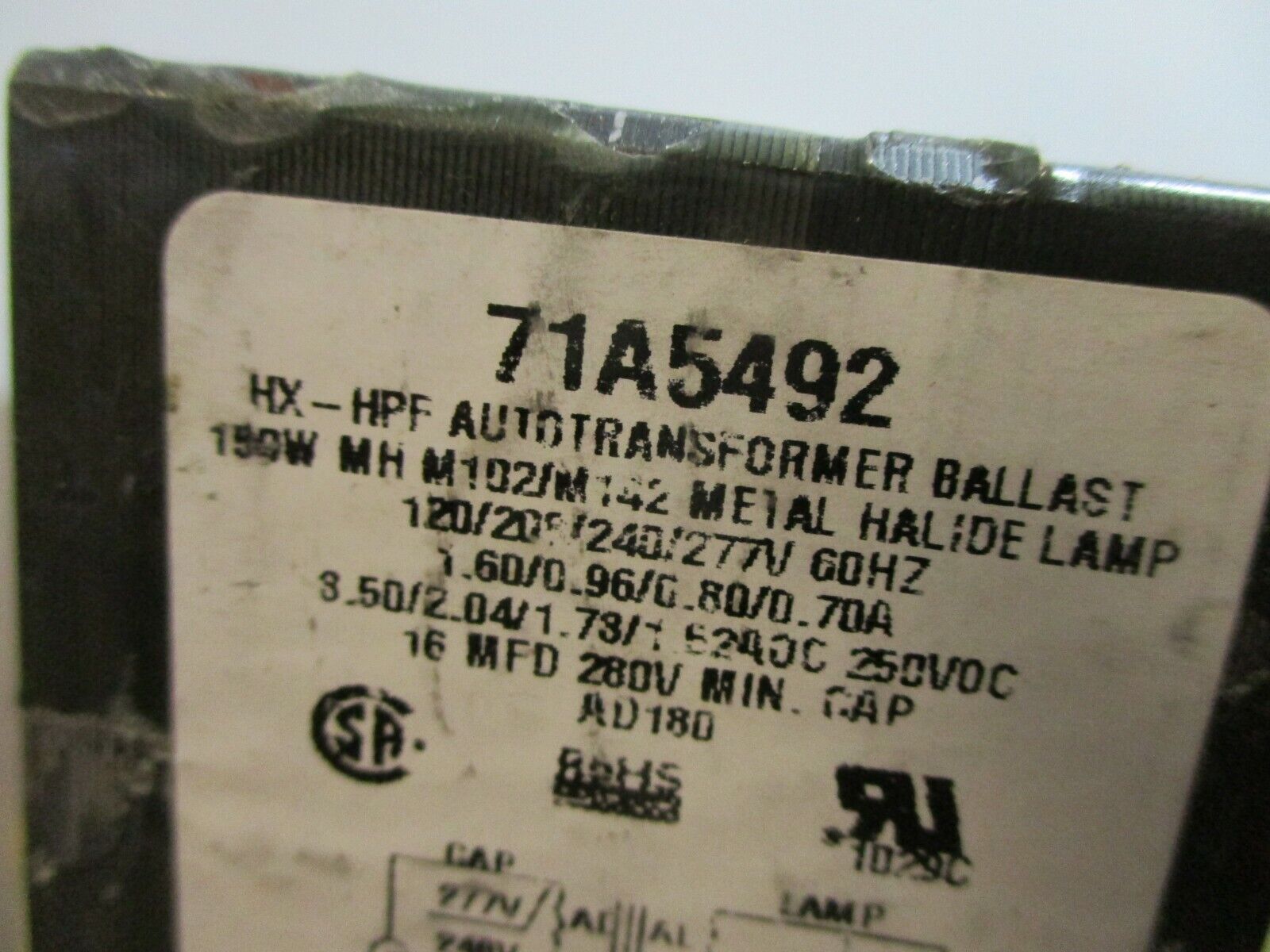 Philips Advance Core & Coil Ballast Kit 71A5492-001D 150W 120/208/240/277V 60Hz