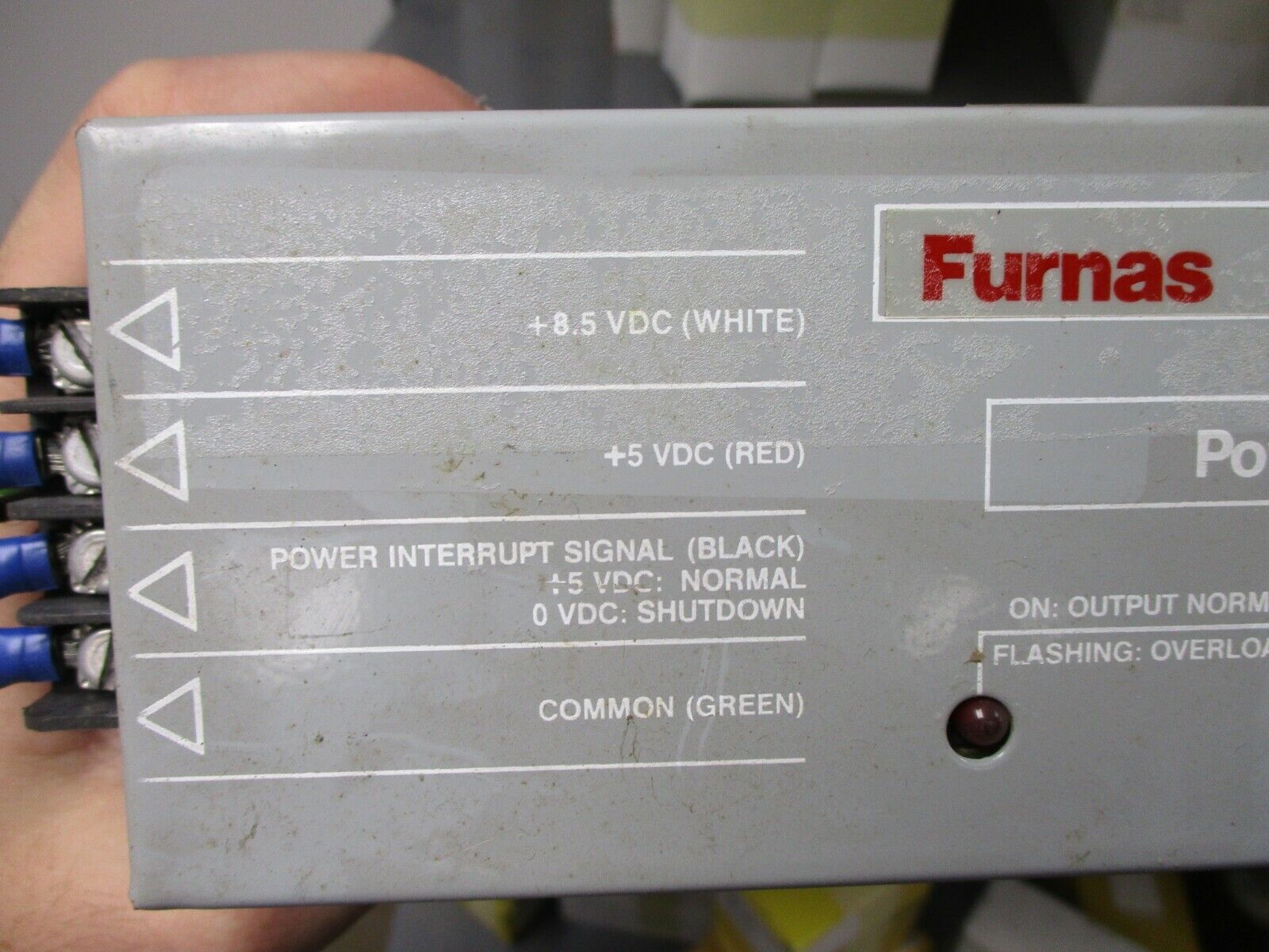 Furnas Power Supply 96PA5F, 1A 120VAC 60Hz, 5VDC / 8.5VDC Output Used