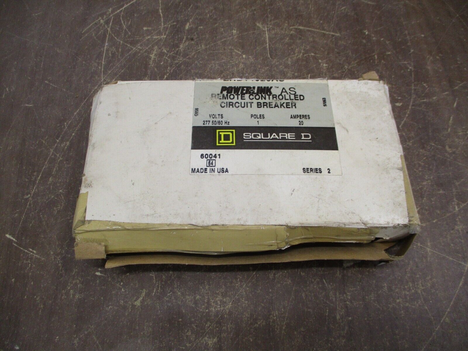Square D Powerlink AS Remote Controlled Circuit Breaker EHB14020AS 20A 277V 1P