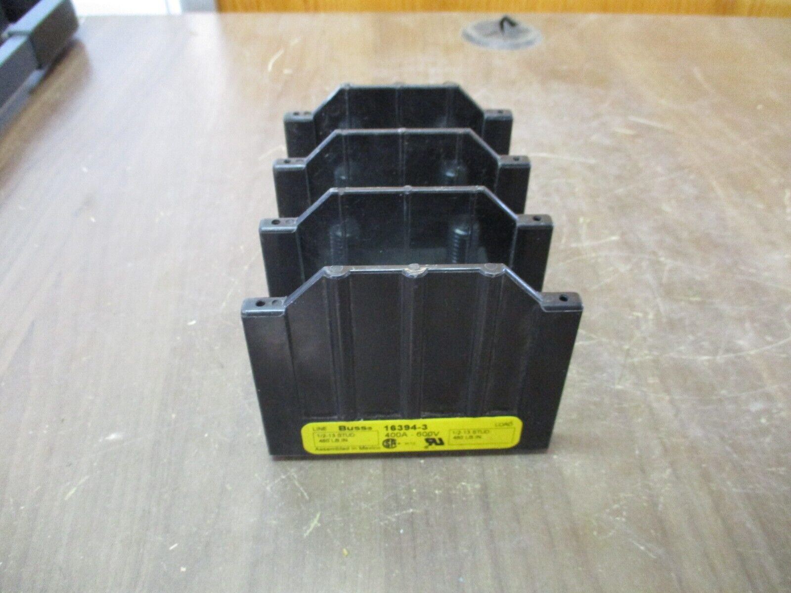 Buss Power Distribution Block 16394-3 400A 600V 3P Line: 1/2-13 STUD Used