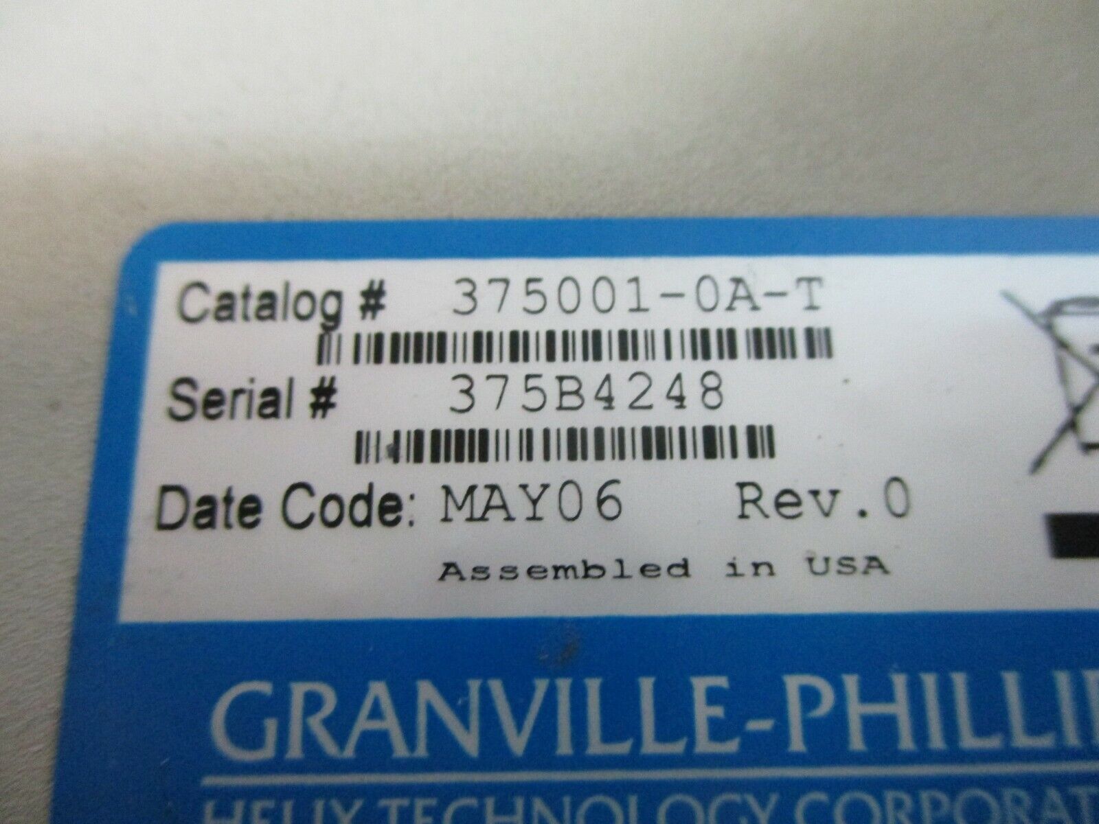 Granville-Phillips 375 Convectron Controller 375001-0A-T Rev. 0 Used