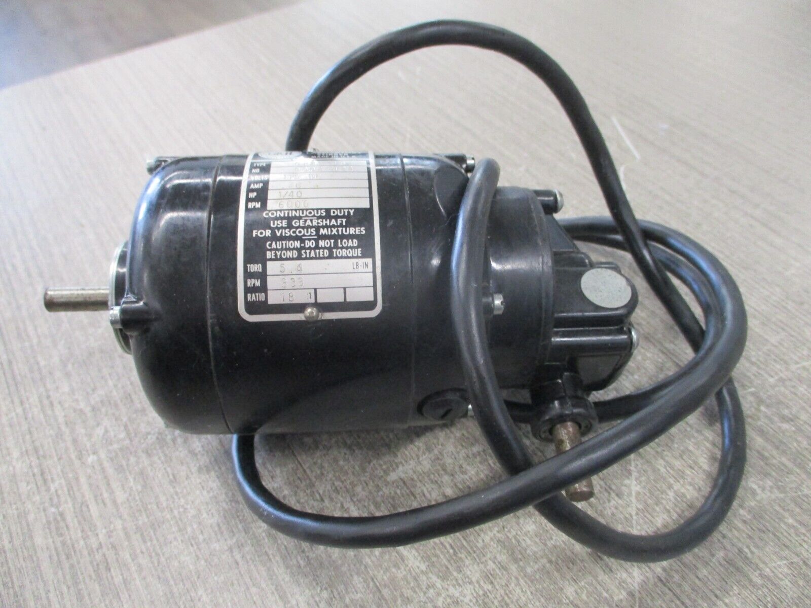 G.K. Heller Heavy-Duty Laboratory Stirrer GT21-I8 1/40HP 6000RPM 115VDC Used